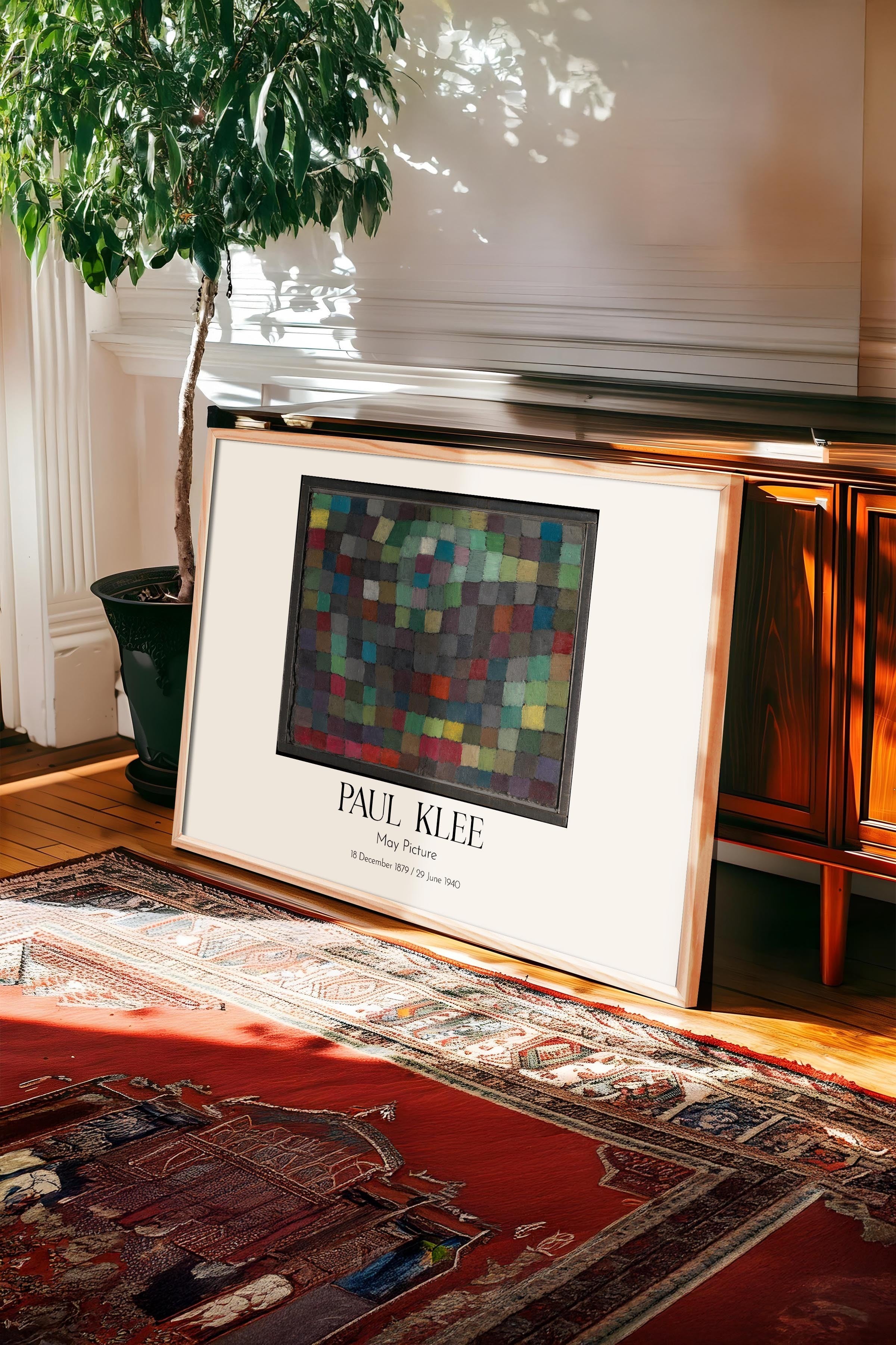 Paul Klee - May Picture, Ahşap Çerçeveli Tablo, Sanat Serisi NO:110128