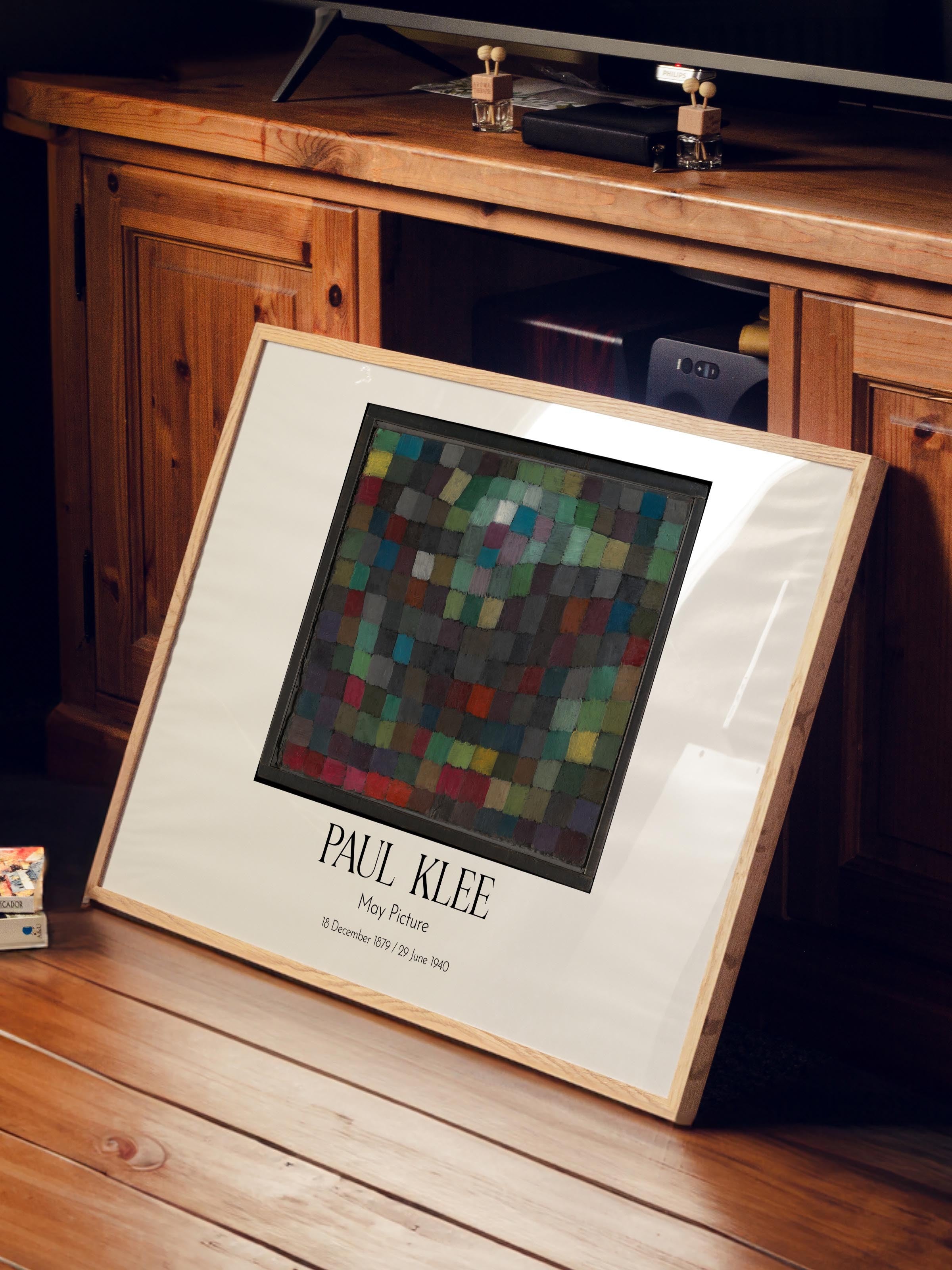 Paul Klee - May Picture, Ahşap Çerçeveli Tablo, Sanat Serisi NO:110128