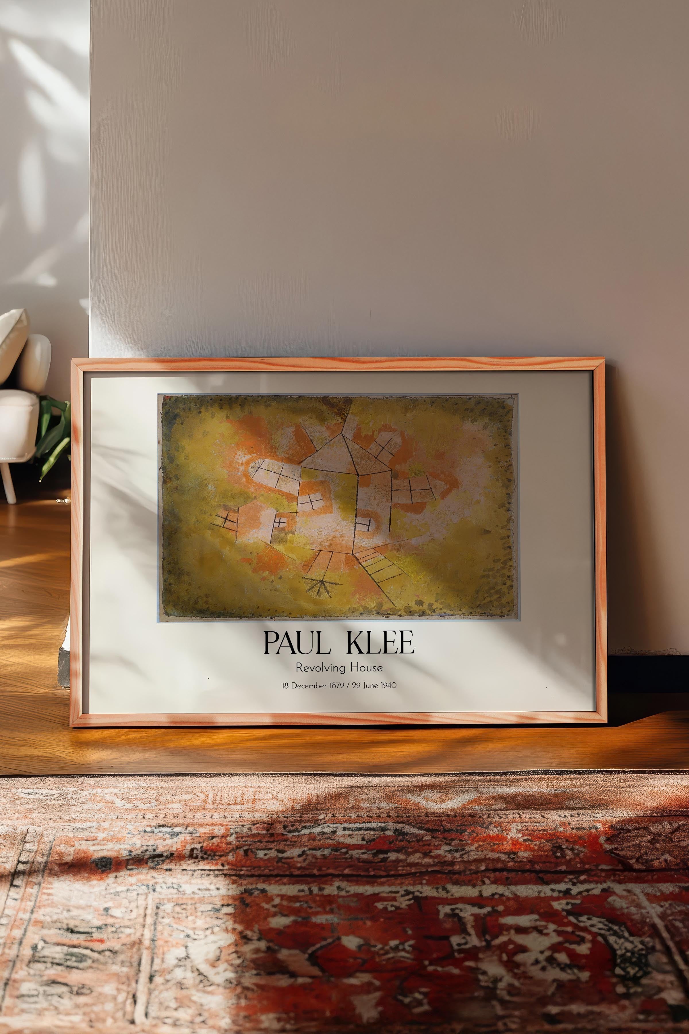 Paul Klee - Revolving House, Ahşap Çerçeveli Tablo, Sanat Serisi NO:110129
