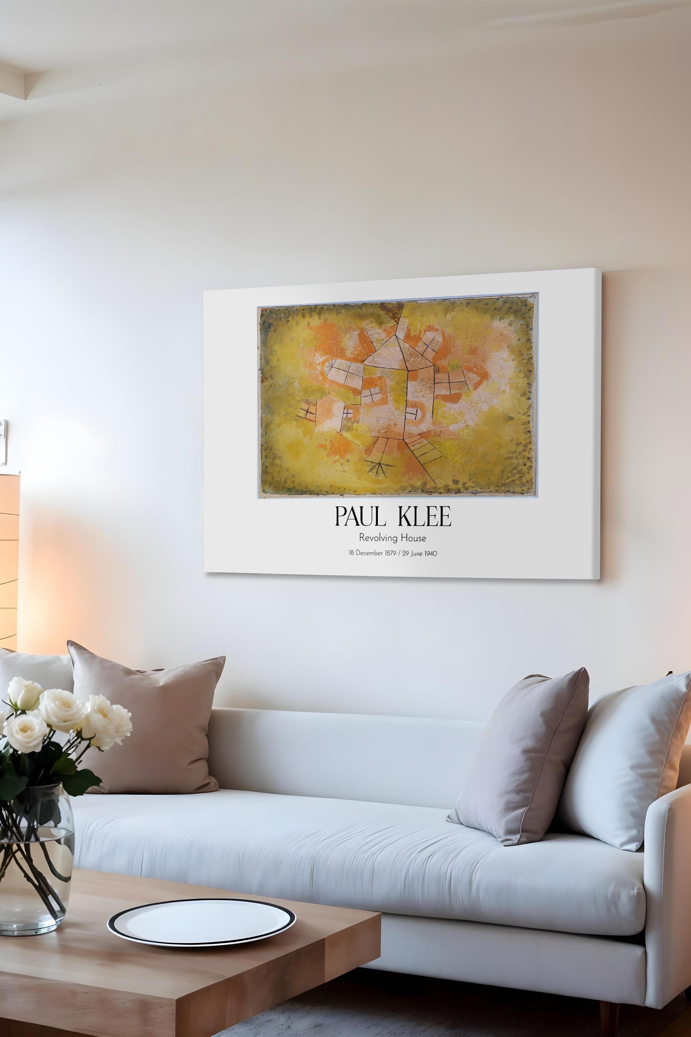 Paul Klee - Revolving House, Kanvas Tablo, Sanat Serisi NO:110129