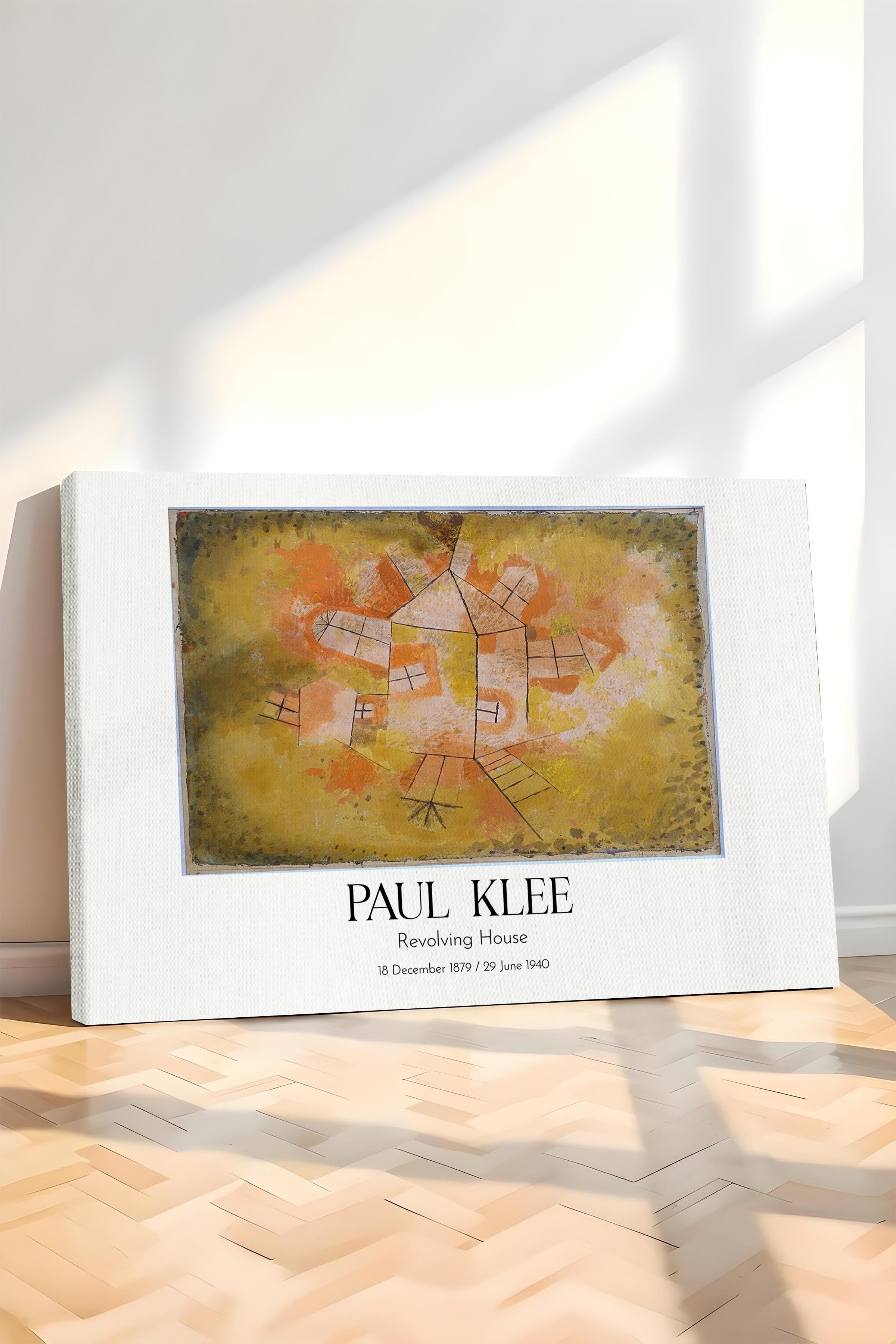Paul Klee - Revolving House, Kanvas Tablo, Sanat Serisi NO:110129