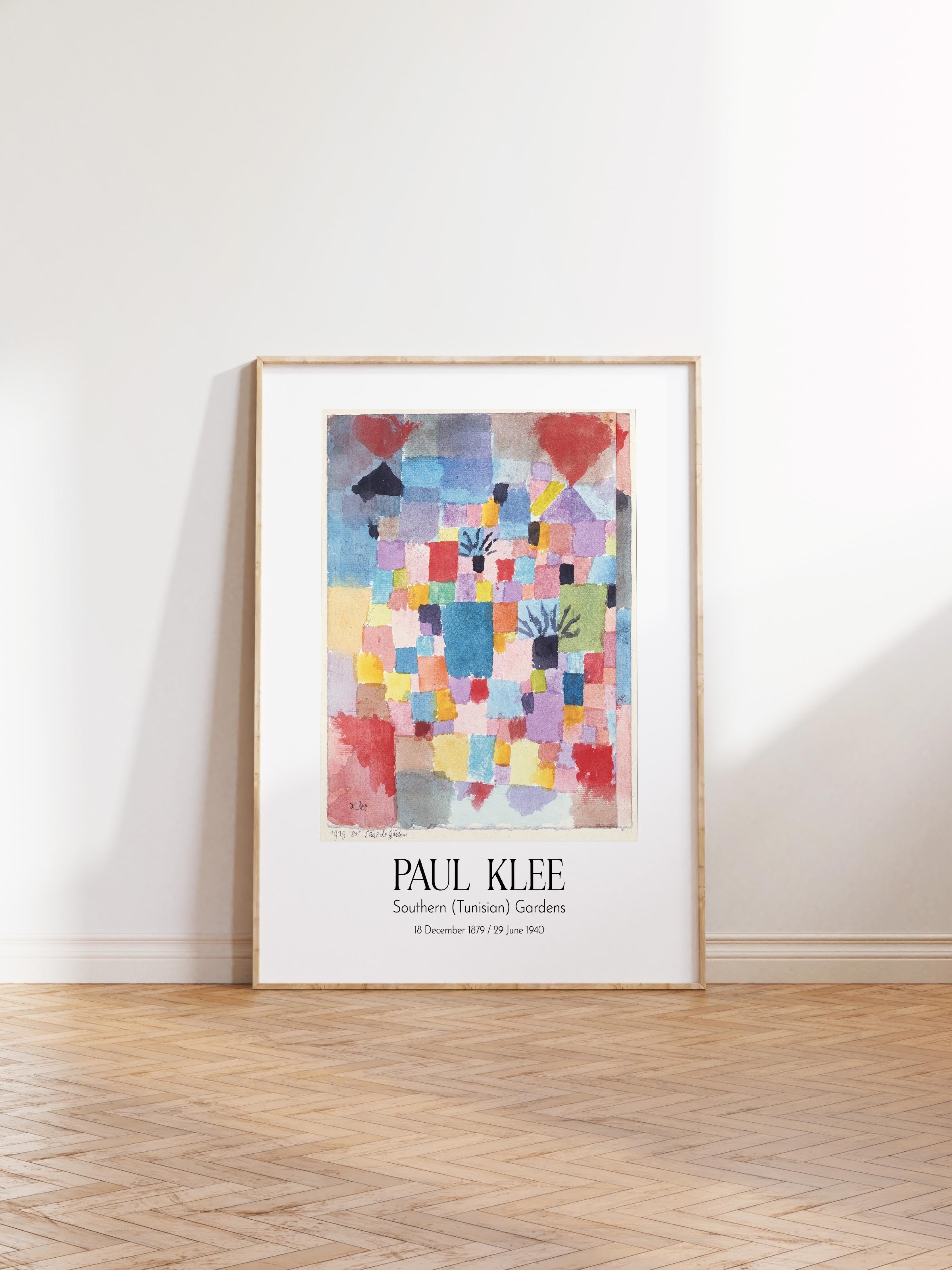 Paul Klee - Southern (Tunisian) Gardens, Ahşap Çerçeveli Tablo, Sanat Serisi NO:110117