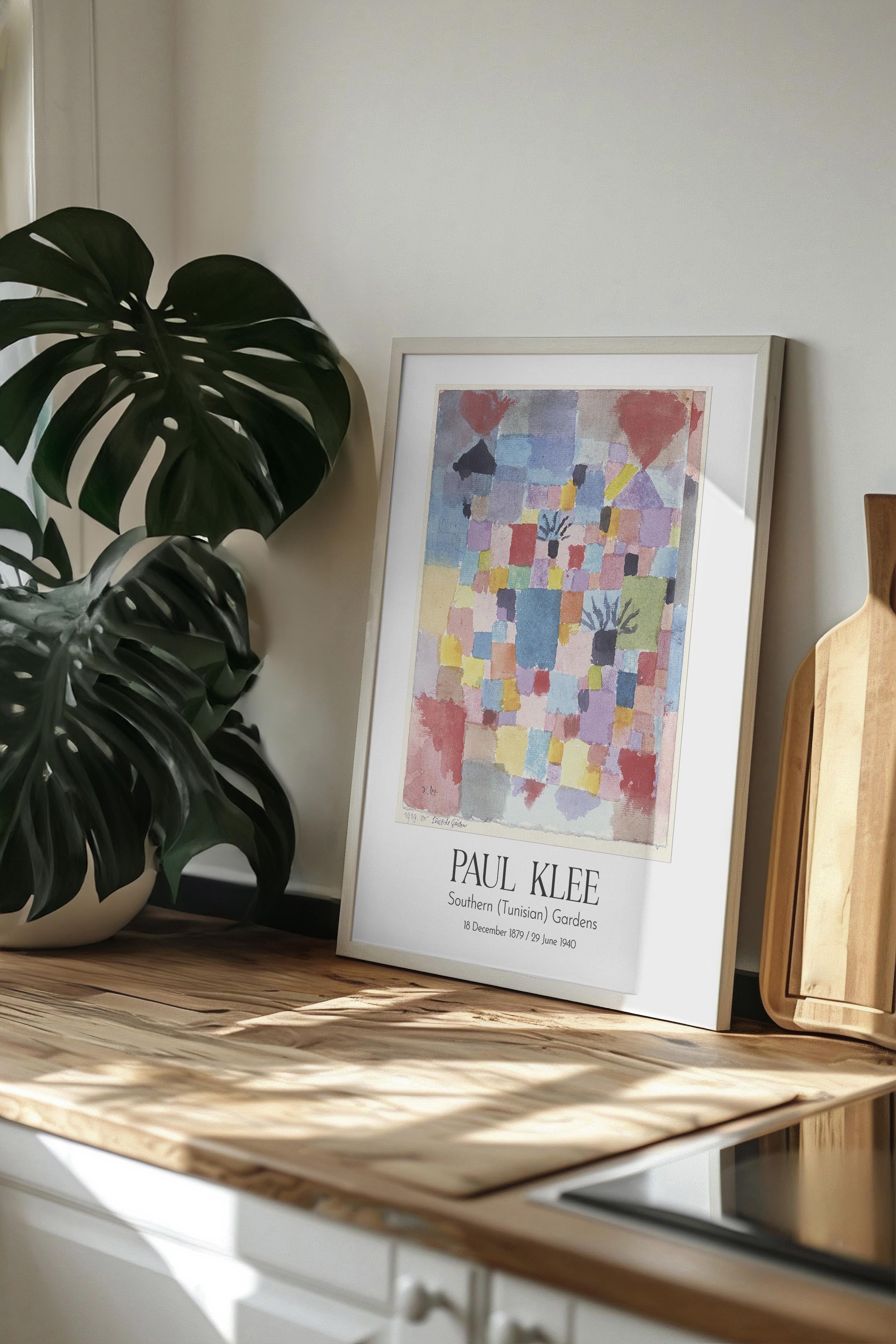 Paul Klee - Southern (Tunisian) Gardens, Beyaz Çerçeveli Tablo, Sanat Serisi NO:110117