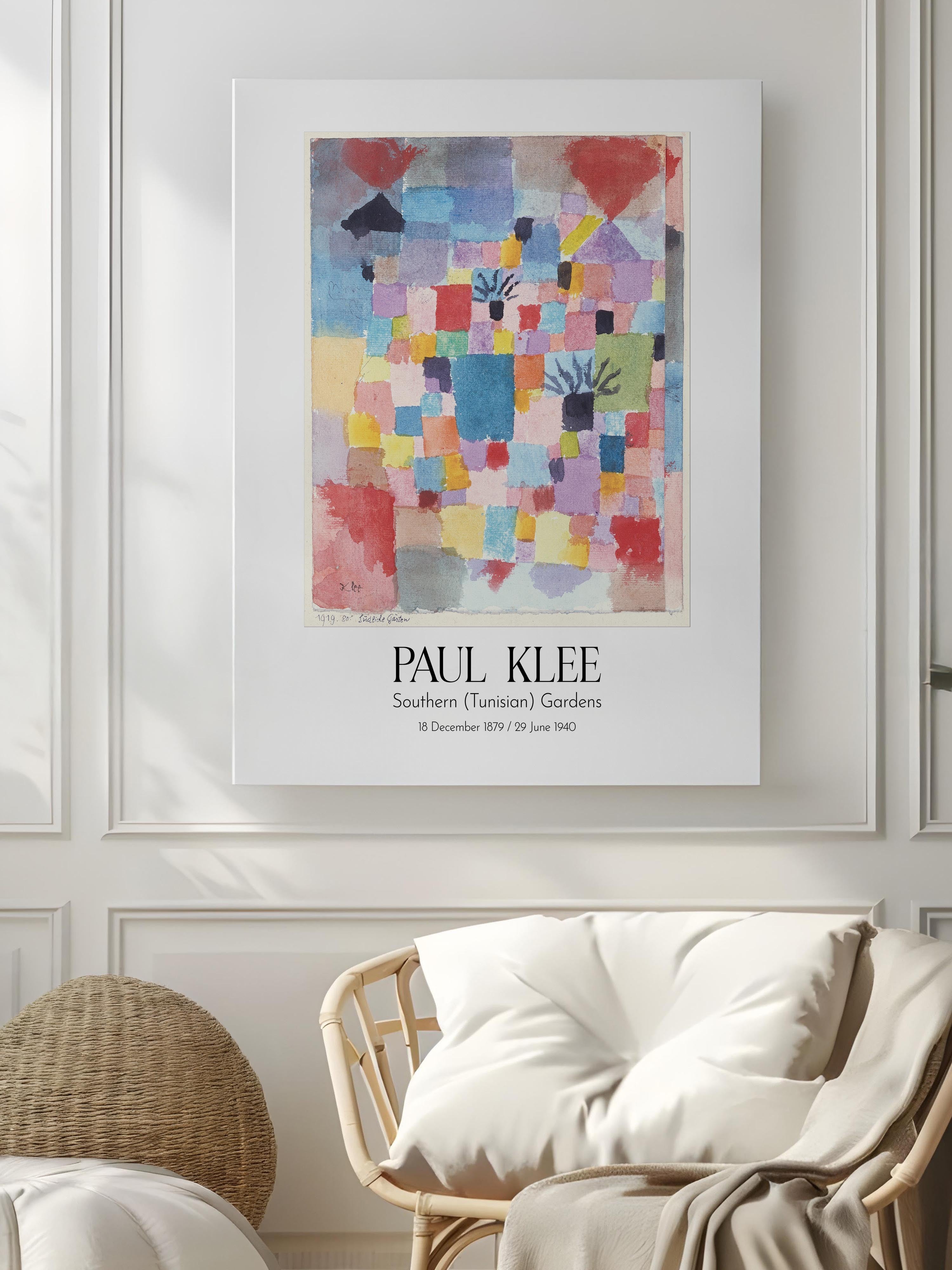 Paul Klee - Southern (Tunisian) Gardens, Kanvas Tablo, Sanat Serisi NO:110117