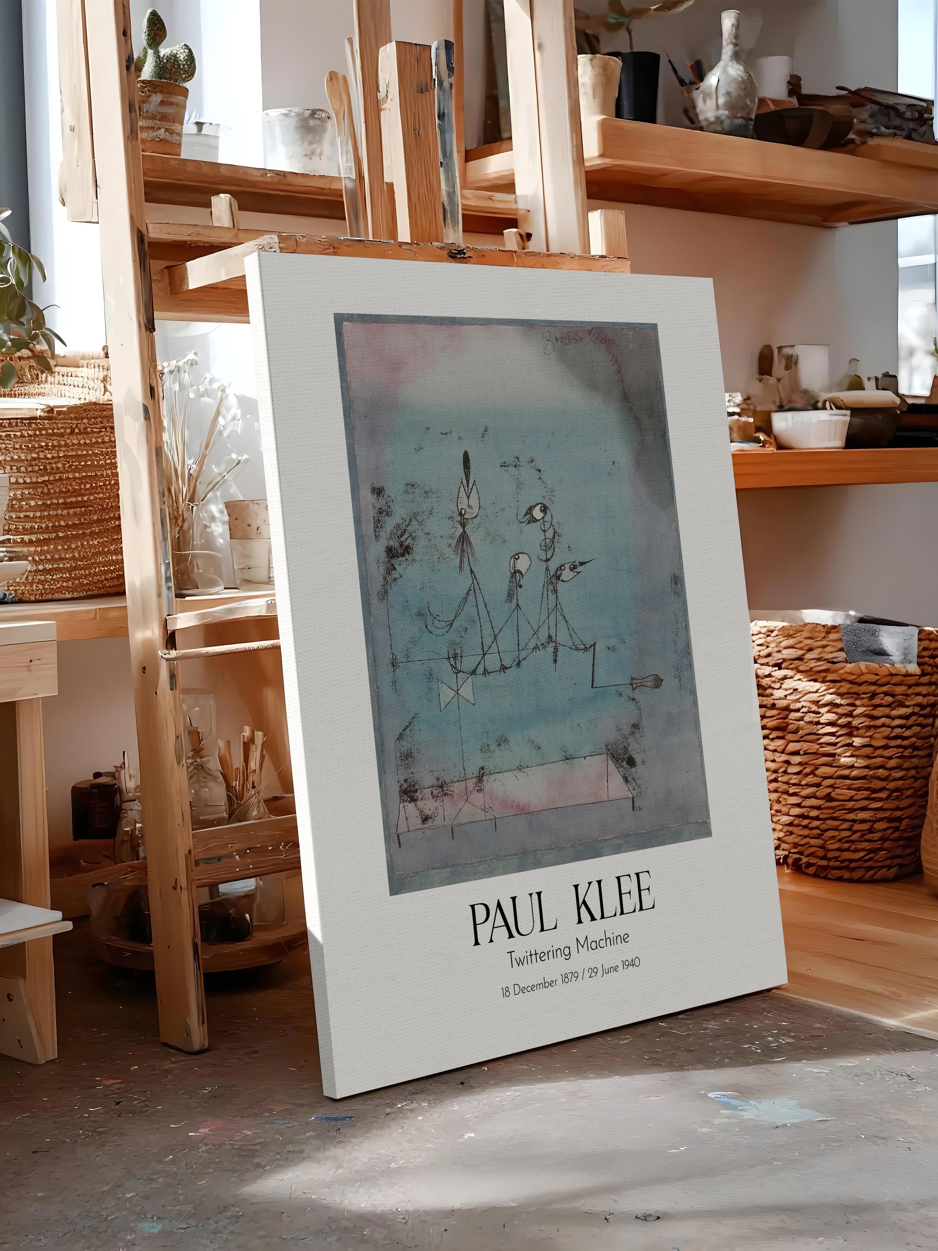 Paul Klee - Twittering Machine, Kanvas Tablo, Sanat Serisi NO:110109