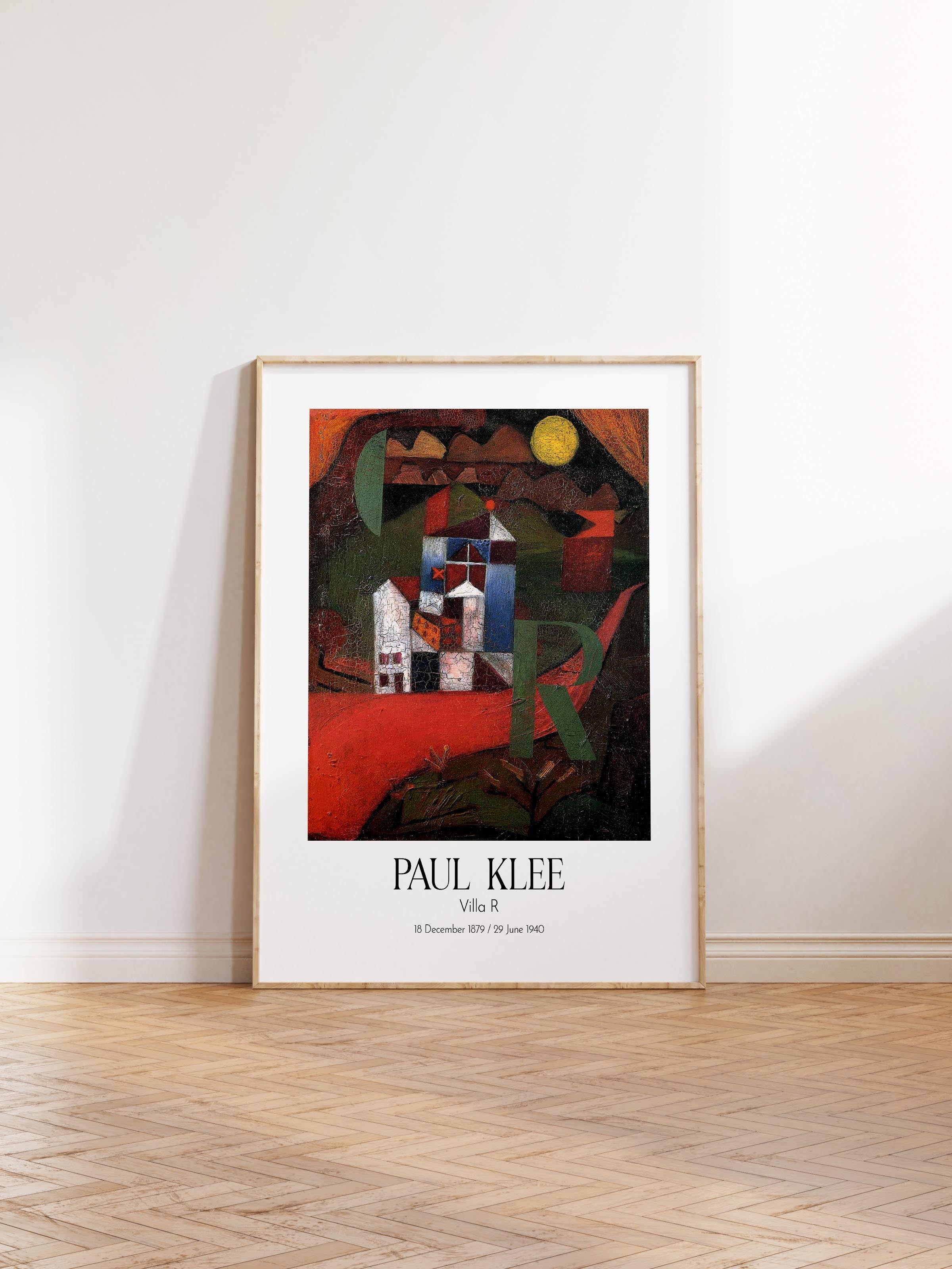 Paul Klee - Villa R, Ahşap Çerçeveli Tablo, Sanat Serisi NO:110118