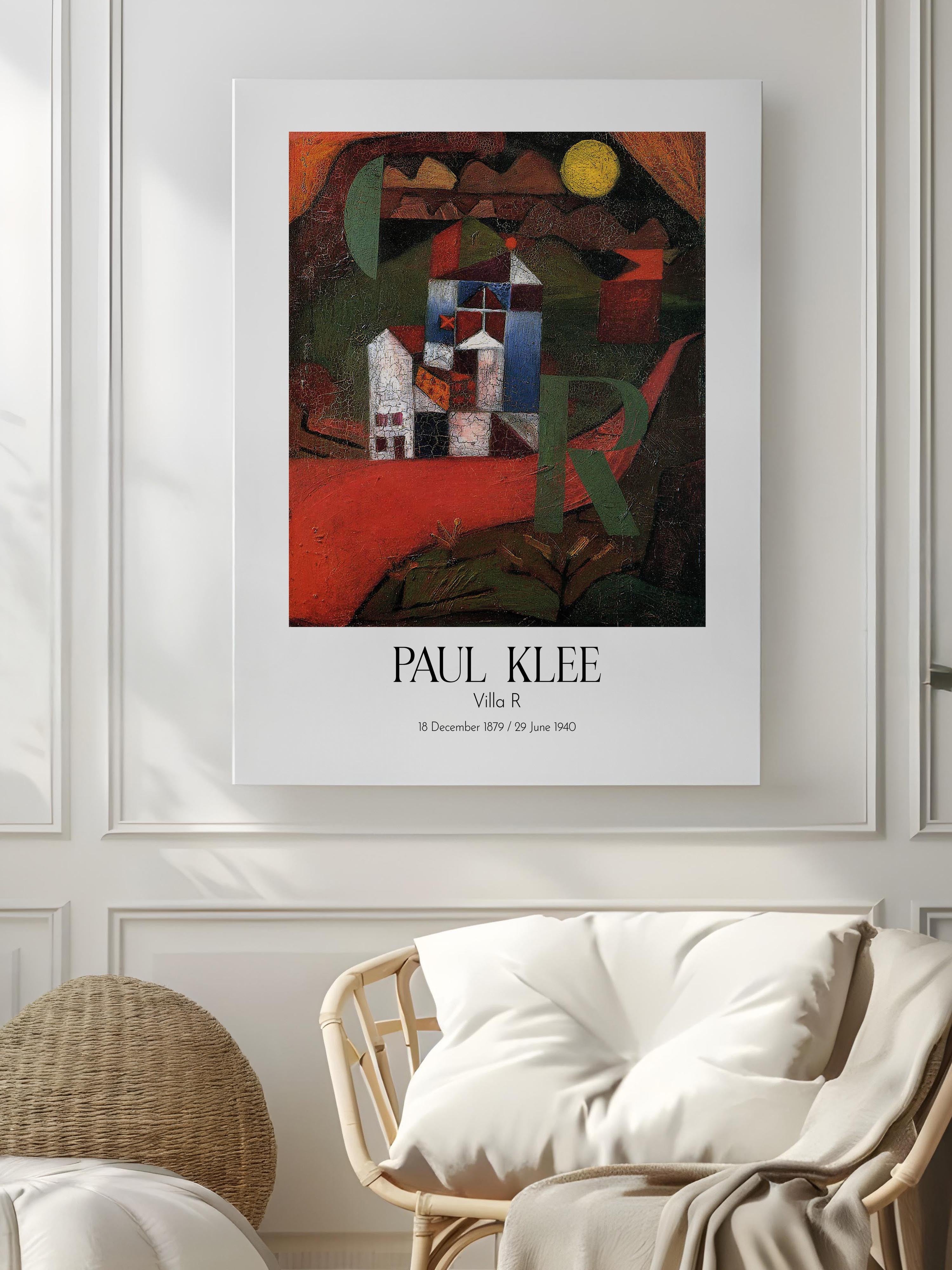 Paul Klee - Villa R, Kanvas Tablo, Sanat Serisi NO:110118