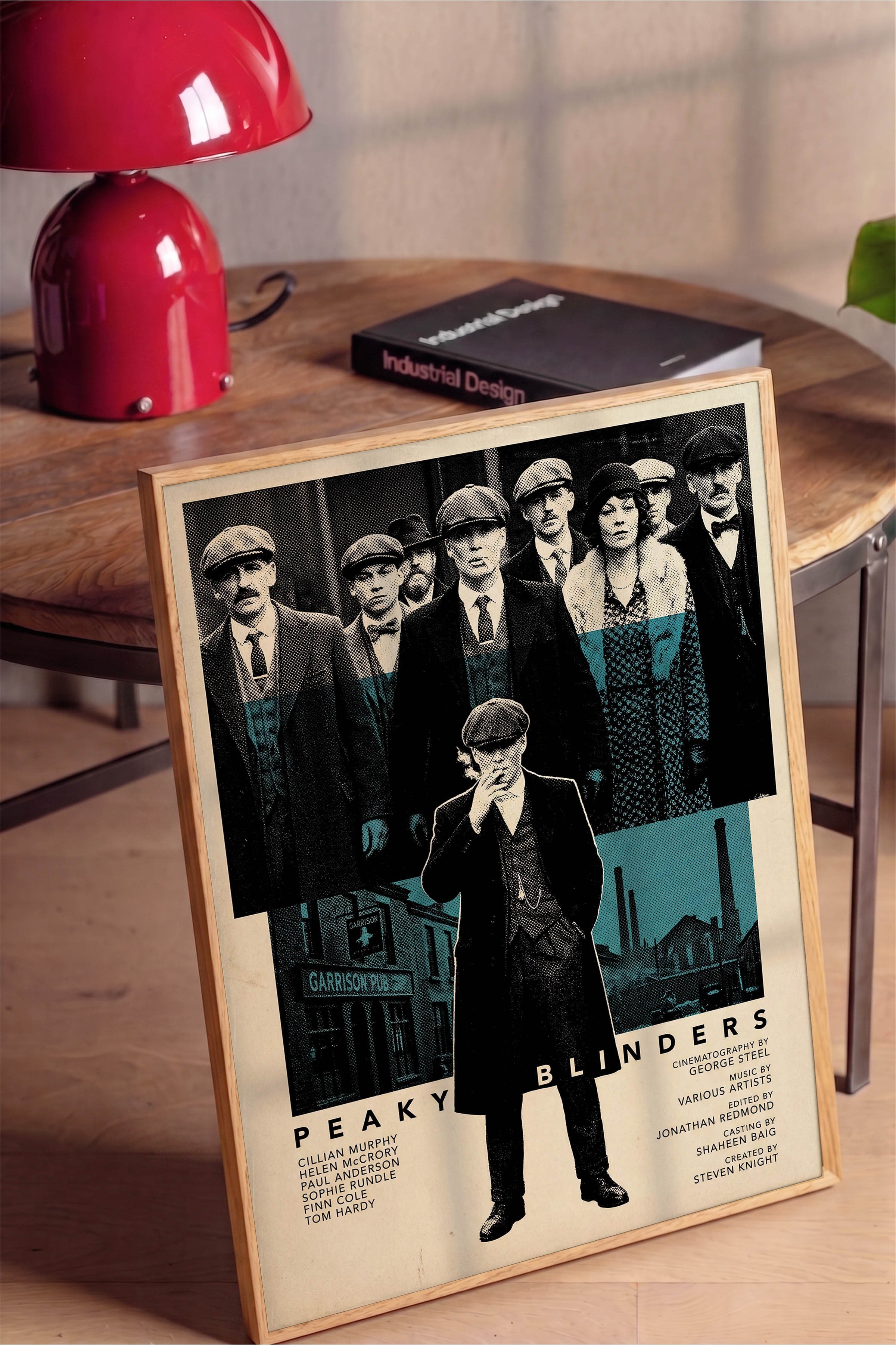 Peaky Blinders Ahşap Çerçeveli Poster, Sinema ve Dizi Tablo, Film Dizi Afişleri NO:112784