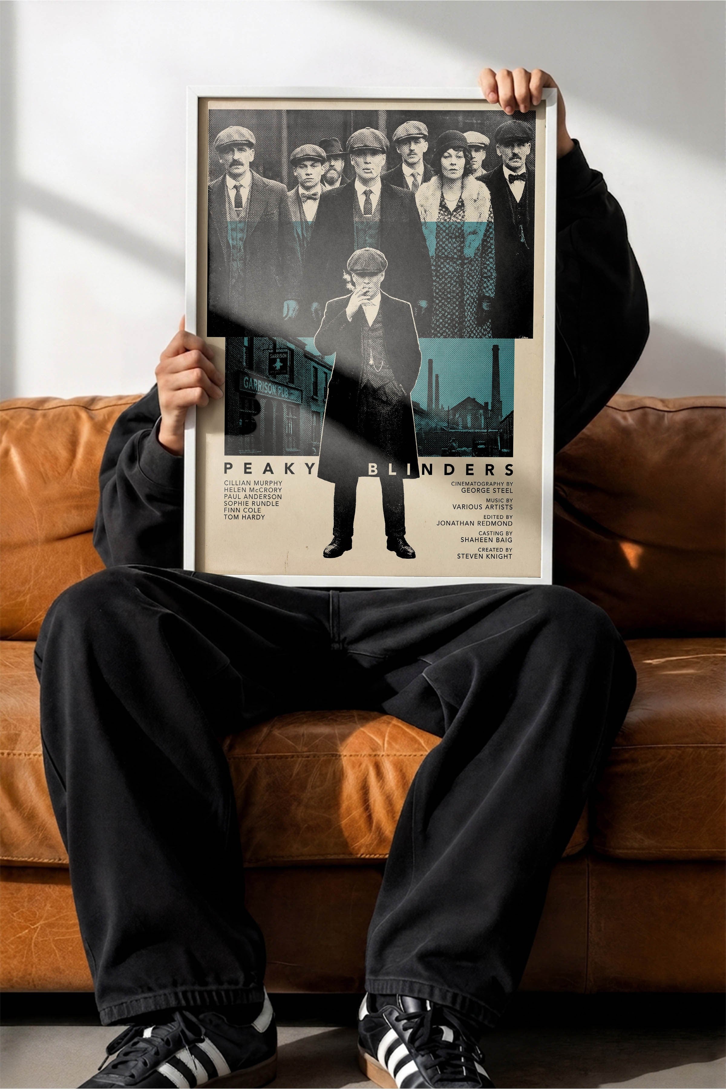 Peaky Blinders Beyaz Çerçeveli Poster, Sinema ve Dizi Tablo, Film Dizi Afişleri NO:112784
