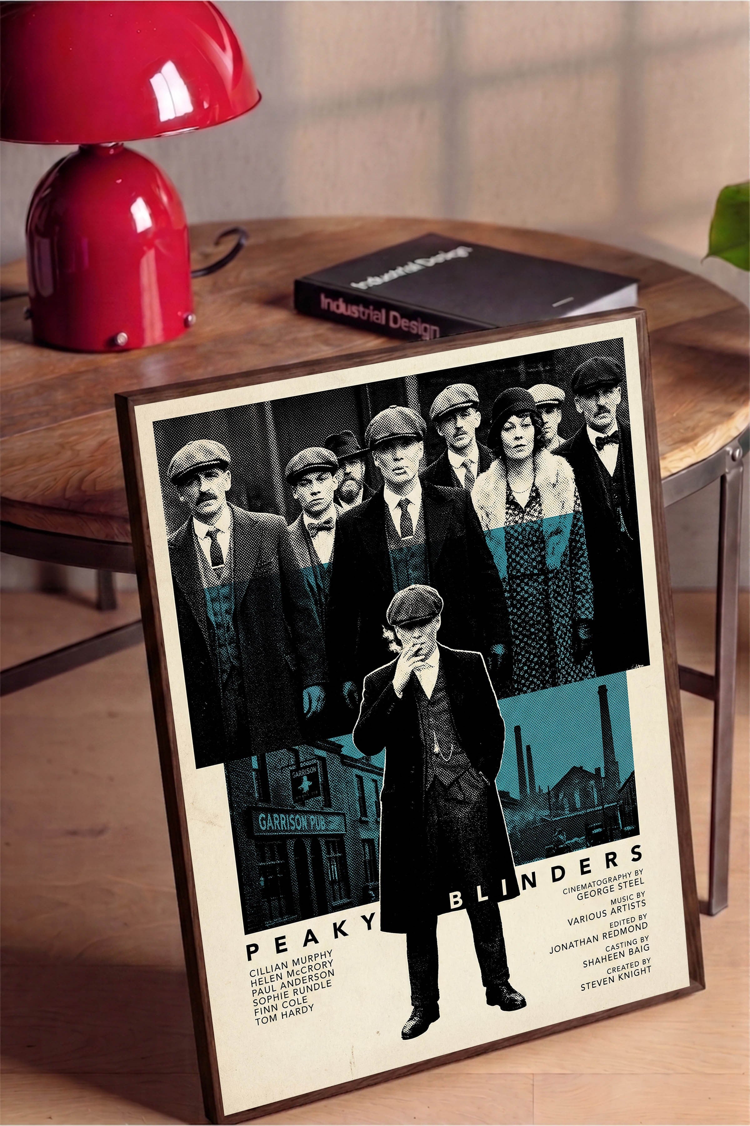 Peaky Blinders Kahverengi Çerçeveli Poster, Sinema ve Dizi Tablo, Film Dizi Afişleri NO:112784