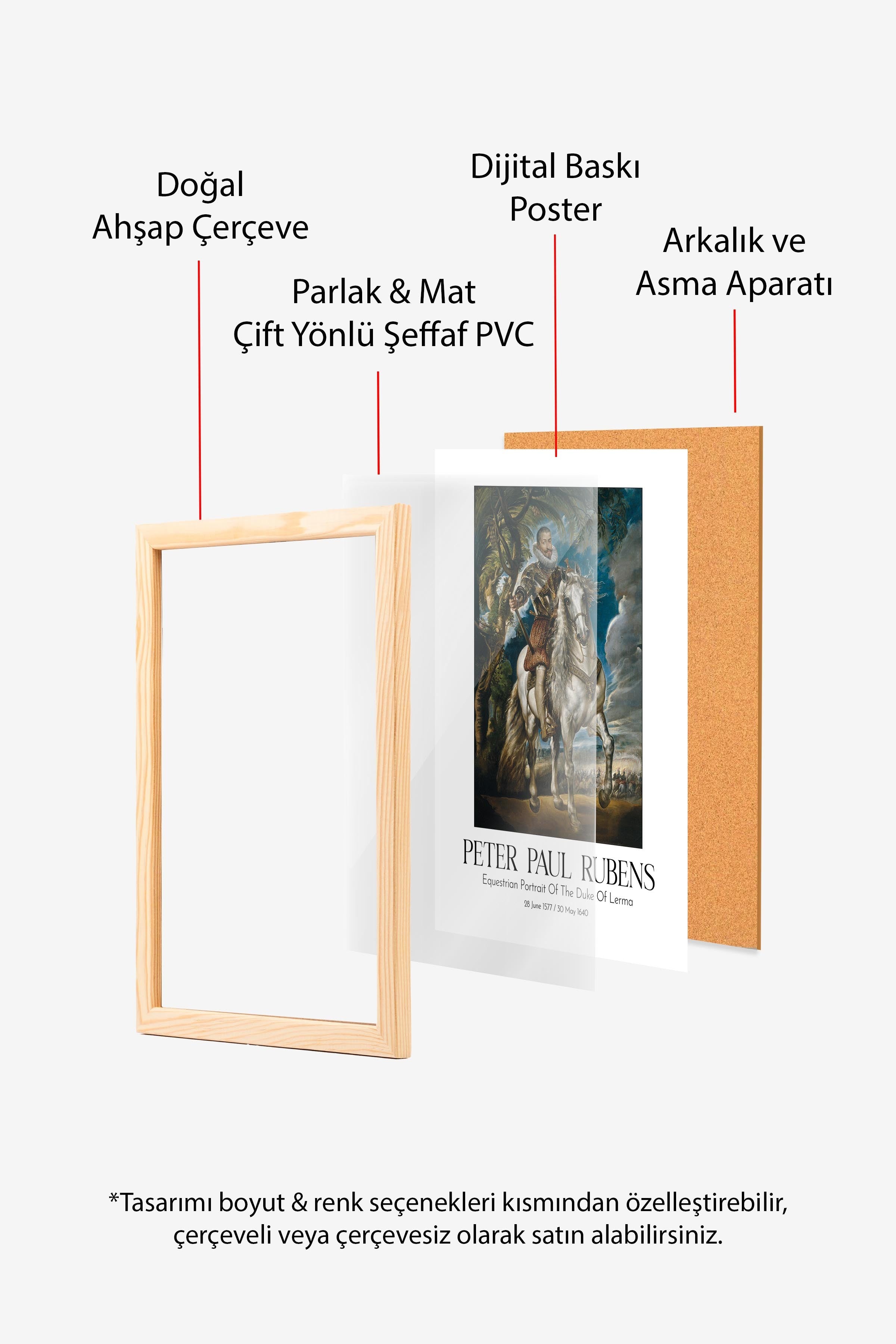 Peter Paul Rubens, Ahşap Çerçeveli Tablo, Sanat Serisi NO:112319
