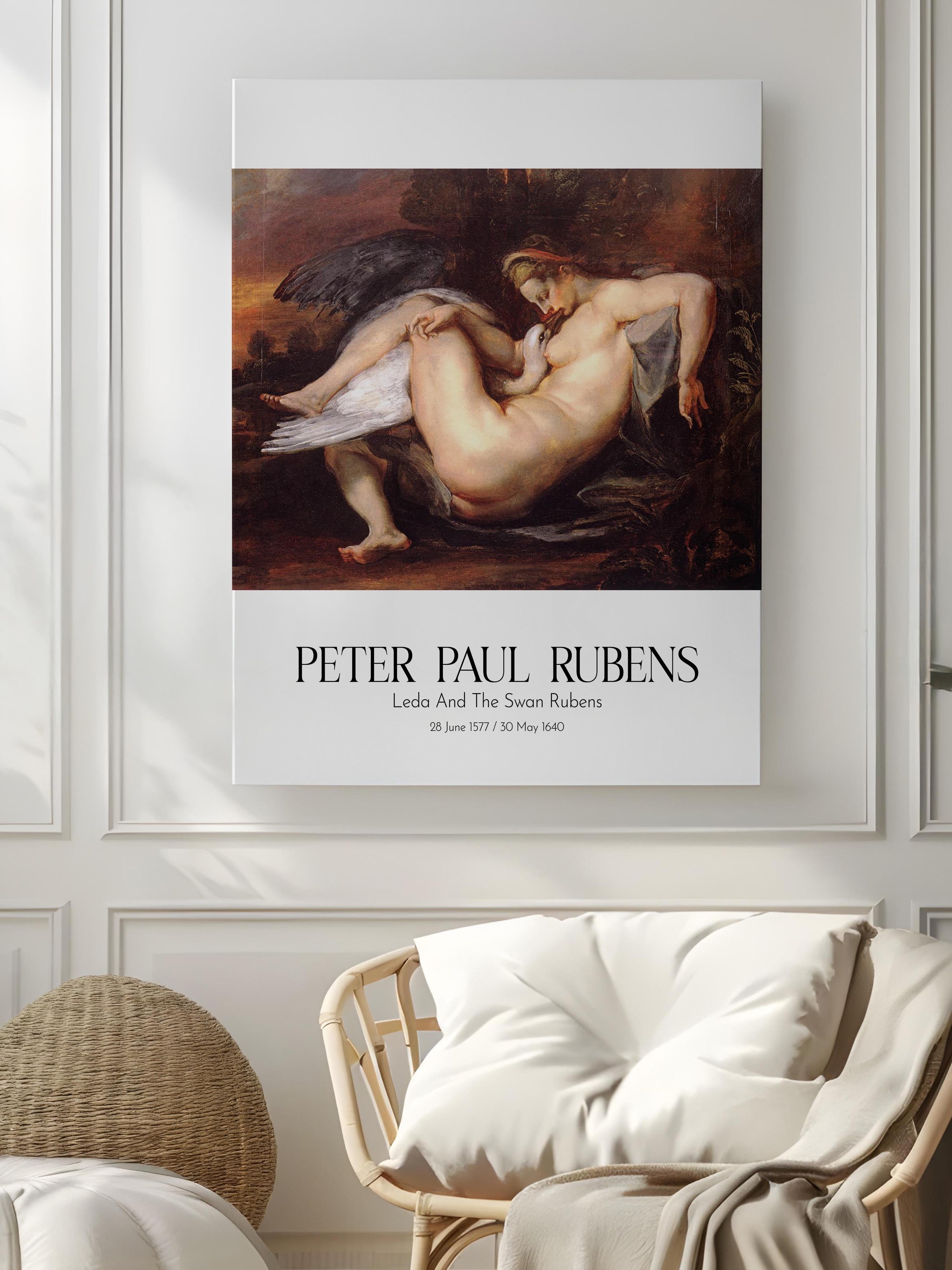 Peter Paul Rubens - Leda And The Swan Rubens, Kanvas Tablo, Sanat Serisi NO:112340