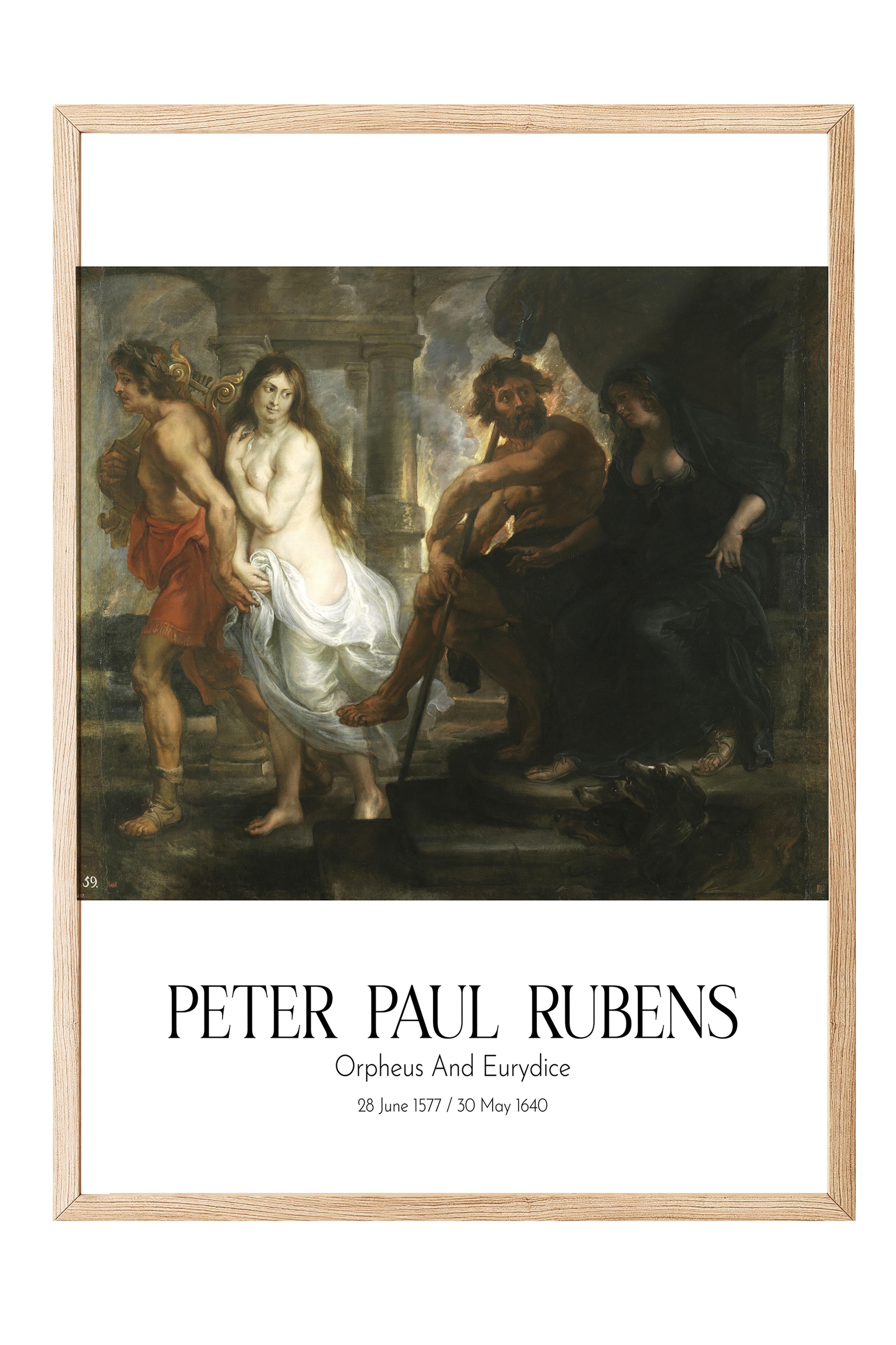 Peter Paul Rubens - Orpheus And Eurydice, Ahşap Çerçeveli Tablo, Sanat Serisi NO:112323