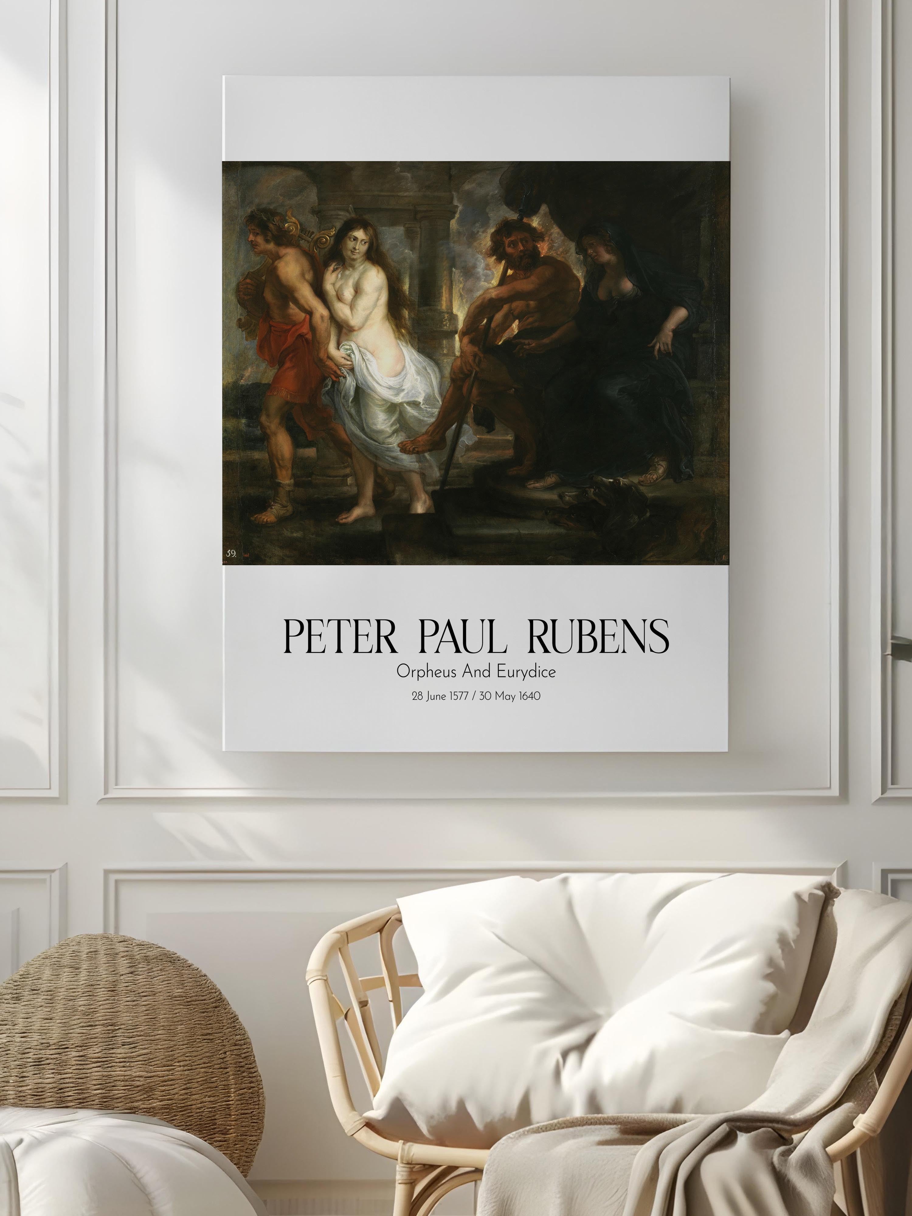 Peter Paul Rubens - Orpheus And Eurydice, Kanvas Tablo, Sanat Serisi NO:112323