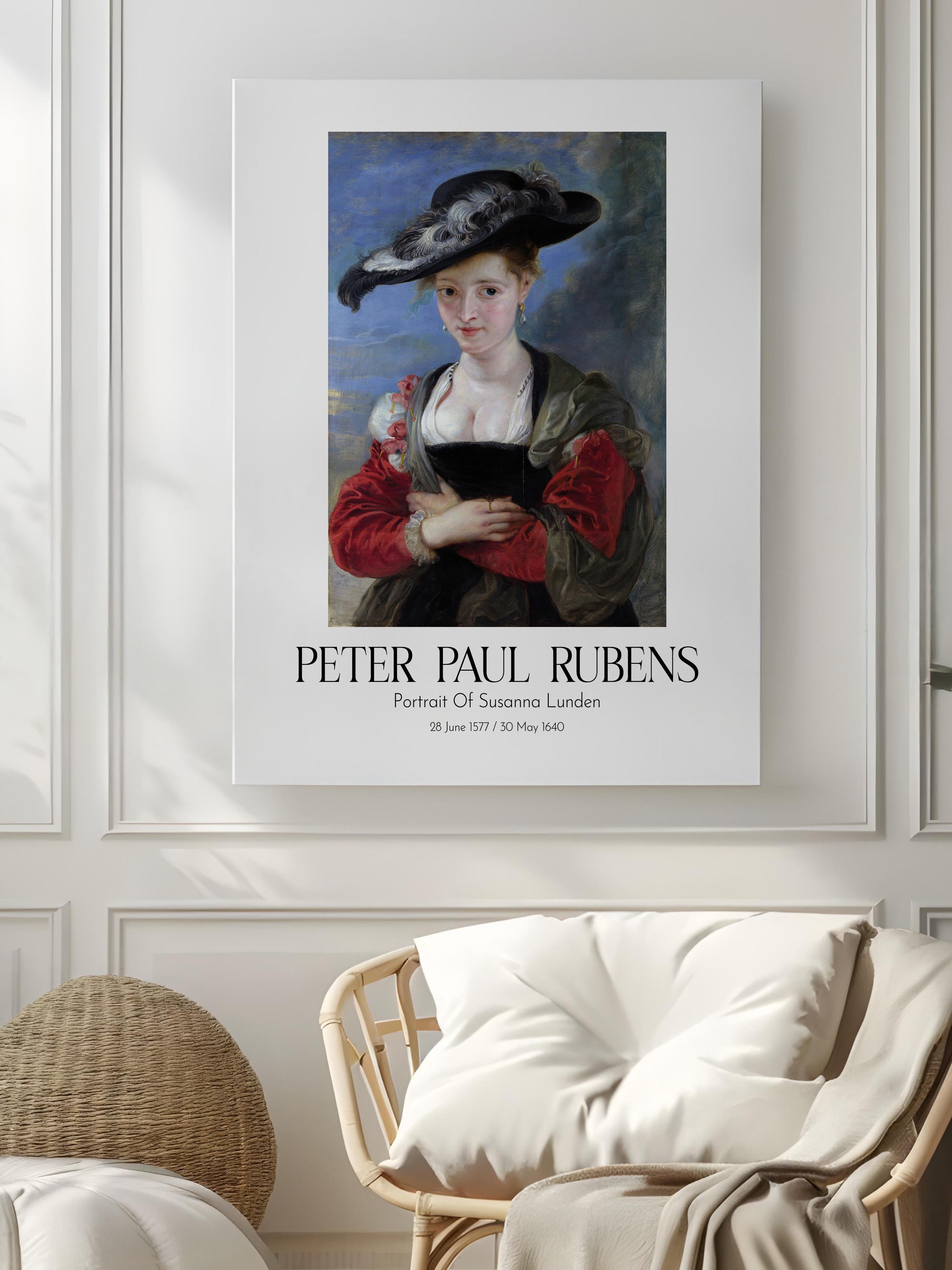 Peter Paul Rubens - Portrait Of Susanna Lunden, Kanvas Tablo, Sanat Serisi NO:112324