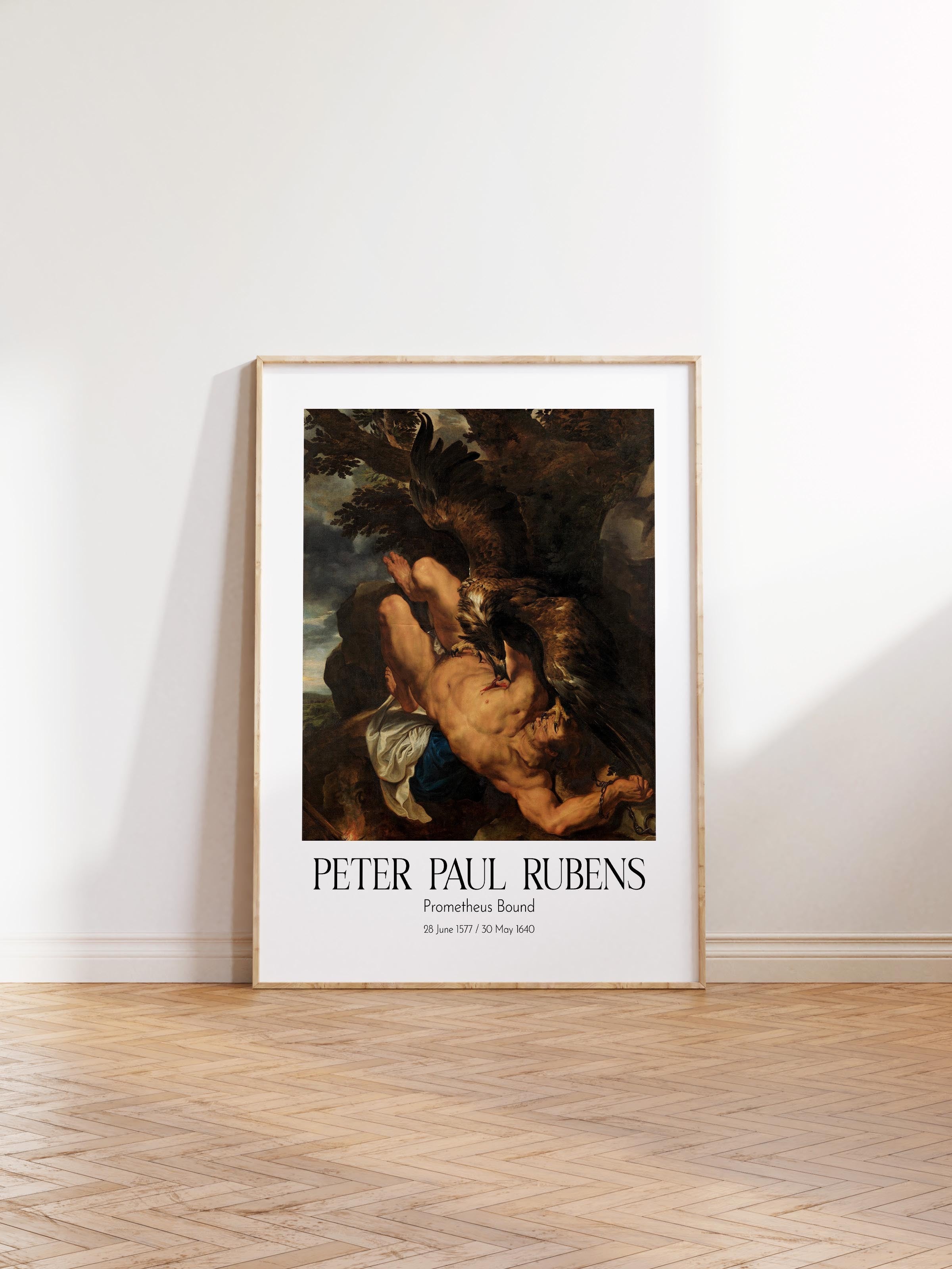 Peter Paul Rubens - Prometheus Bound, Ahşap Çerçeveli Tablo, Sanat Serisi NO:112325