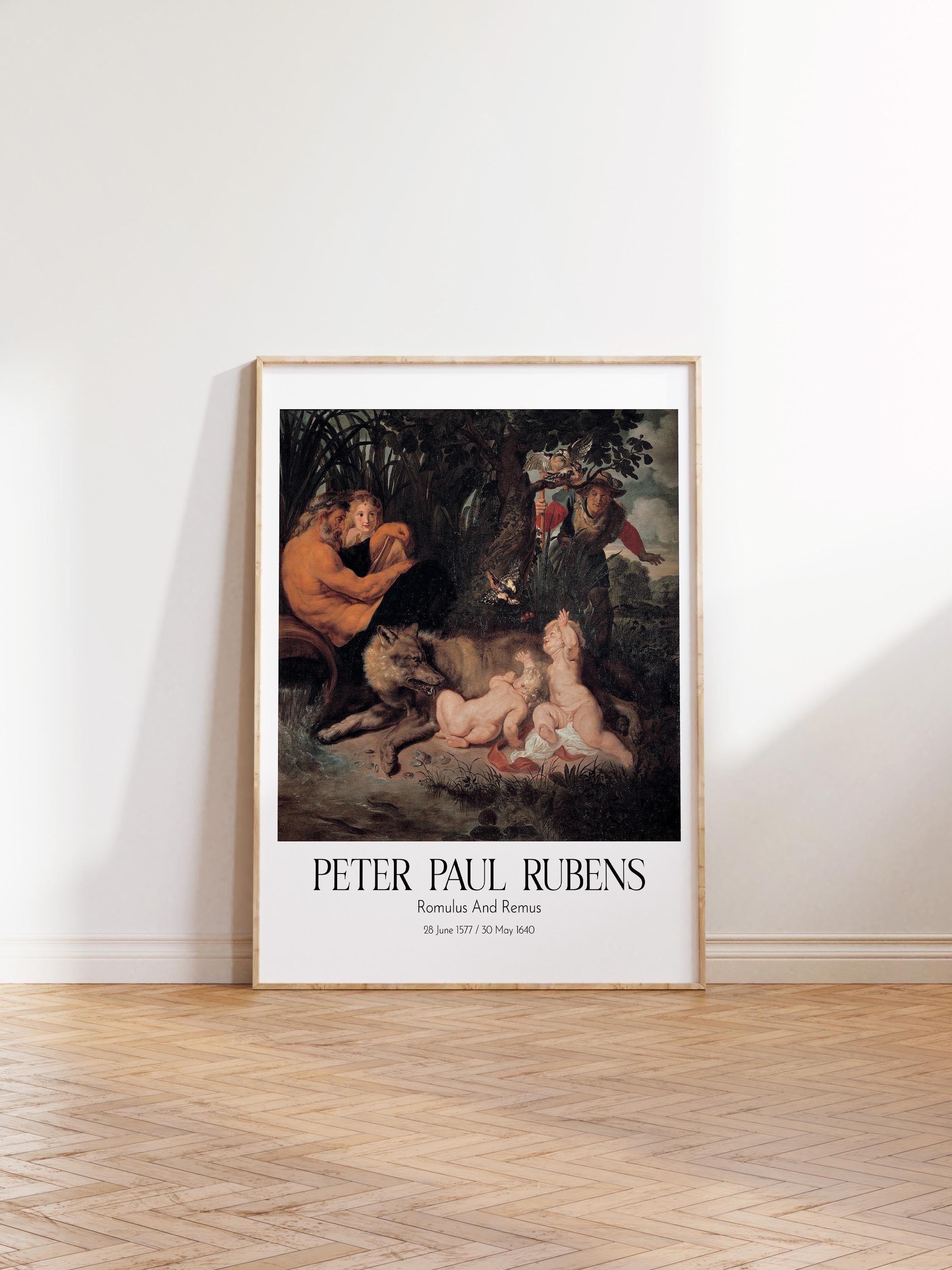 Peter Paul Rubens - Romulus And Remus, Ahşap Çerçeveli Tablo, Sanat Serisi NO:112327