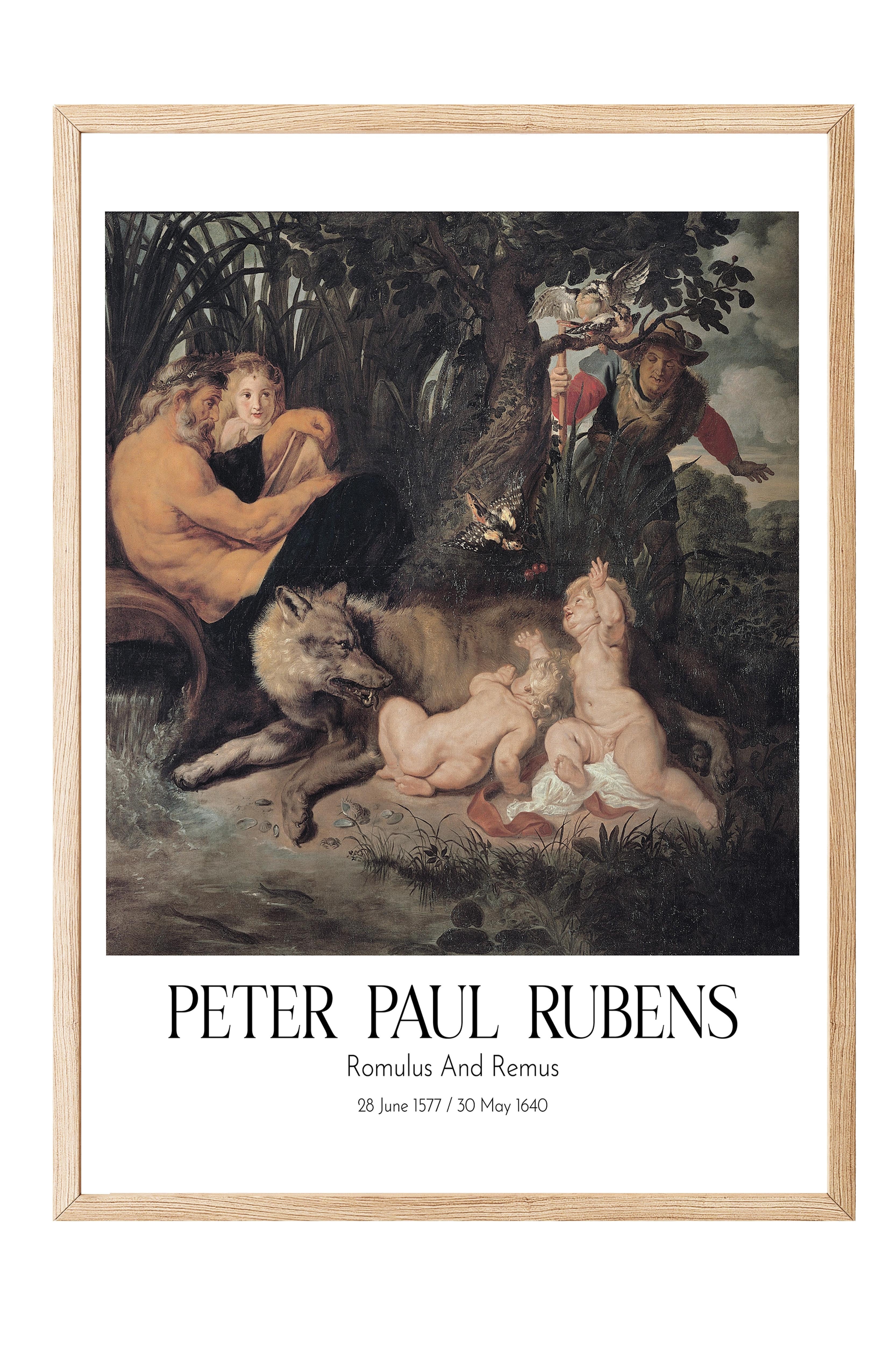 Peter Paul Rubens - Romulus And Remus, Ahşap Çerçeveli Tablo, Sanat Serisi NO:112327