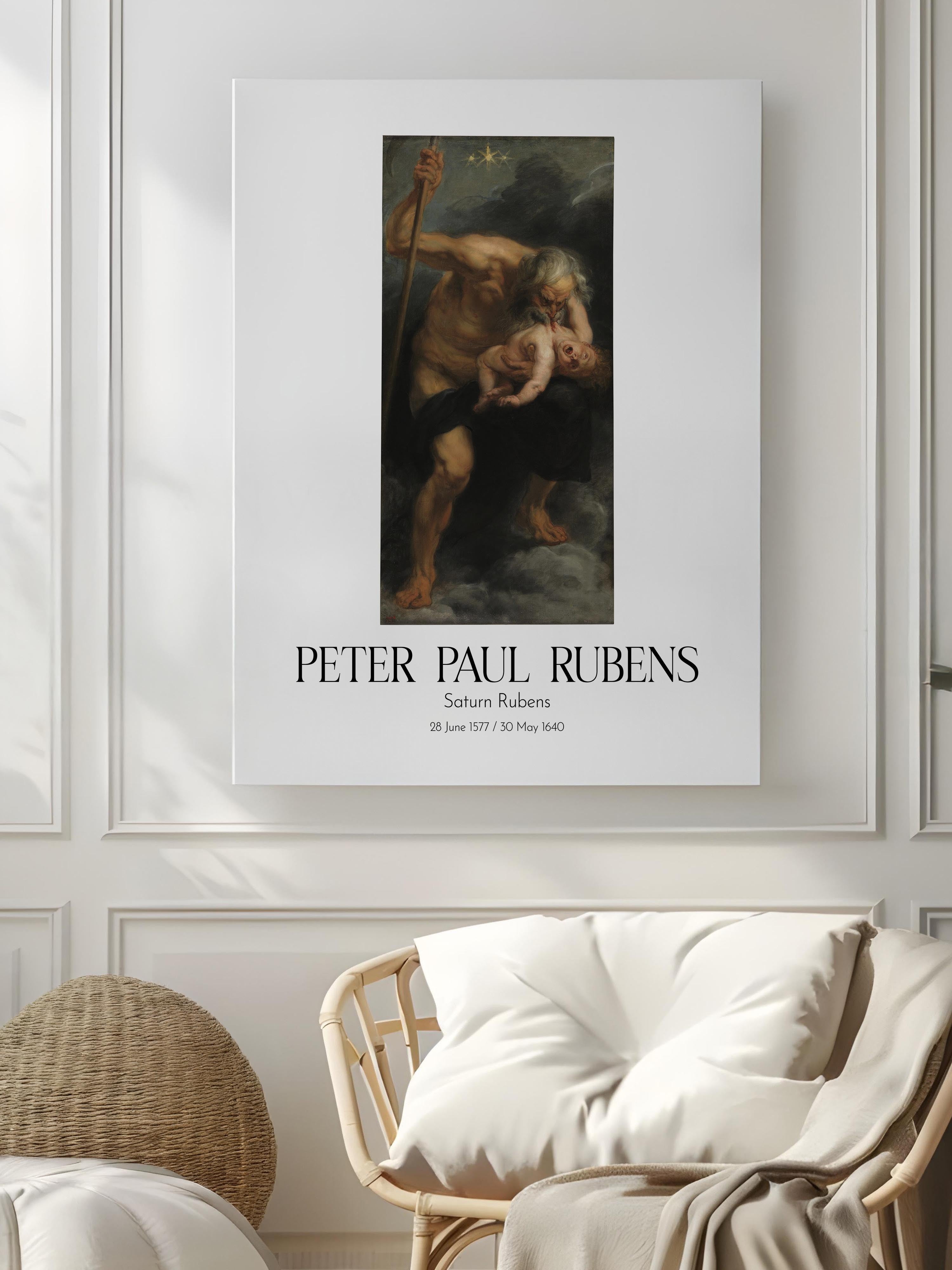 Peter Paul Rubens - Saturn Rubens, Kanvas Tablo, Sanat Serisi NO:112330