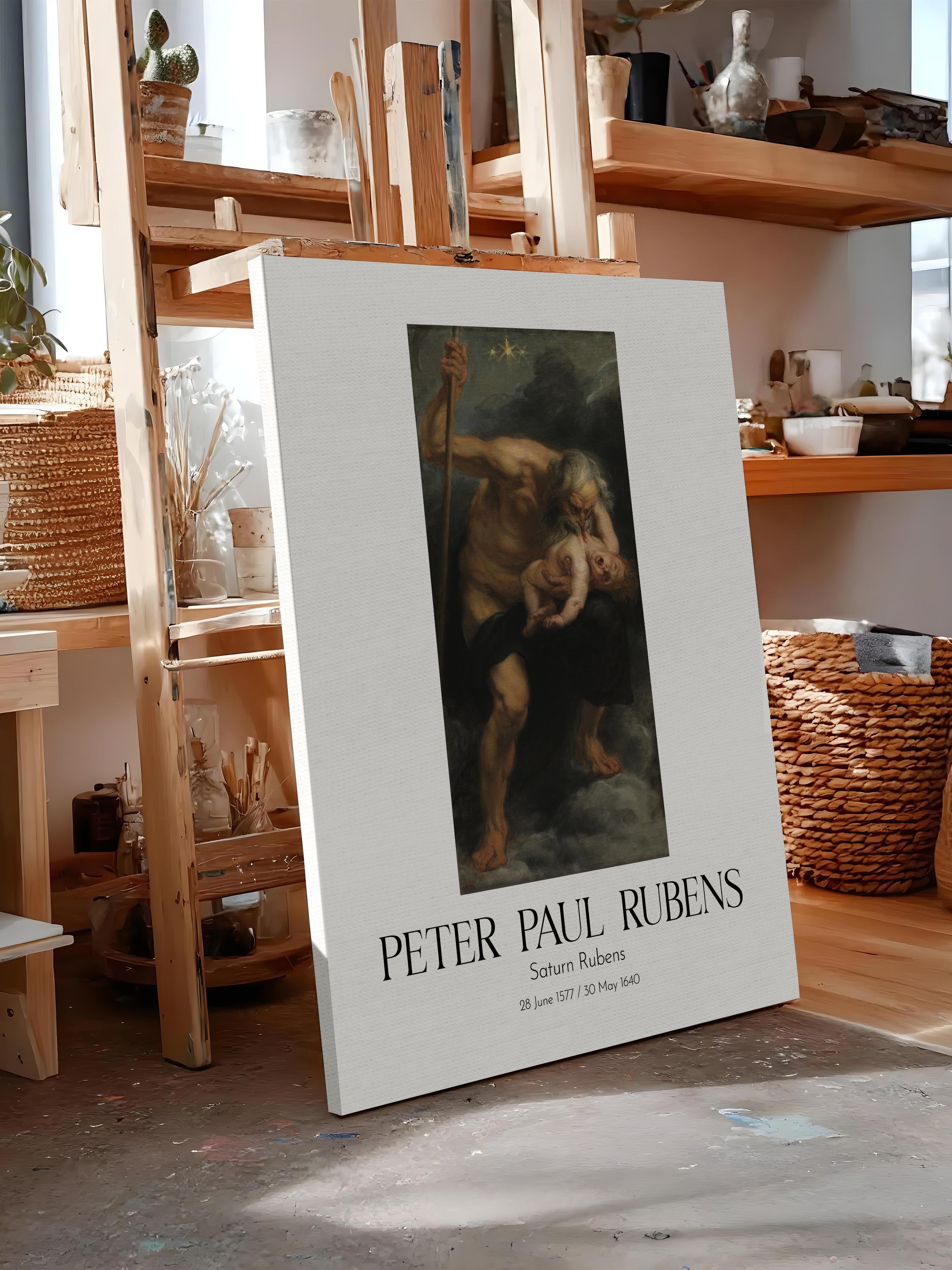 Peter Paul Rubens - Saturn Rubens, Kanvas Tablo, Sanat Serisi NO:112330