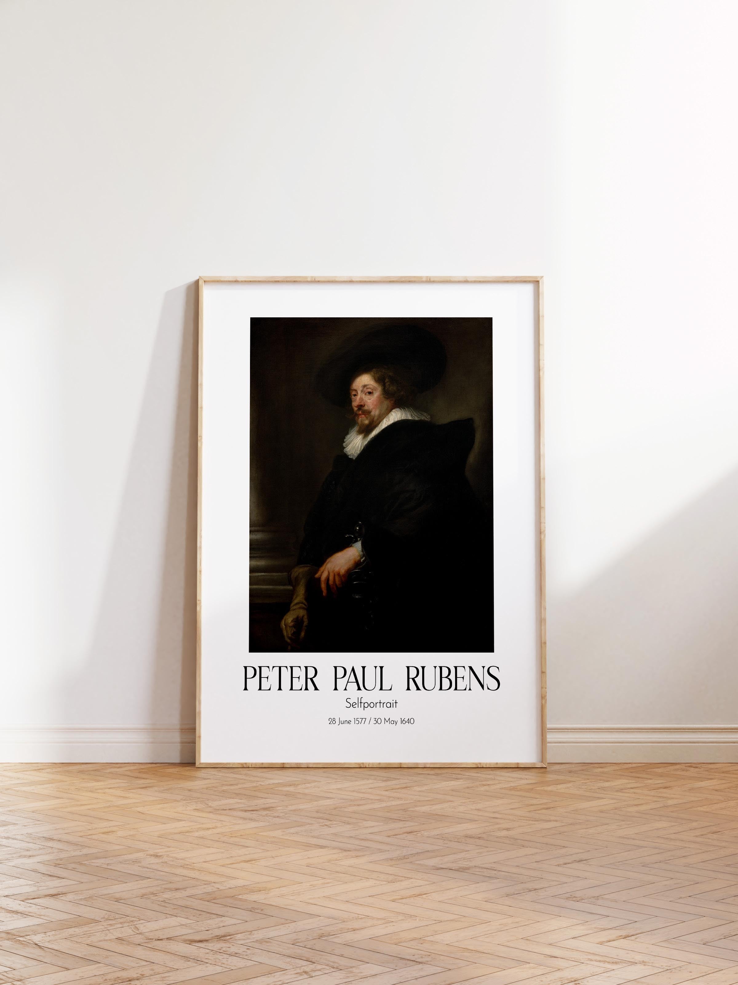 Peter Paul Rubens - Selfportrait, Ahşap Çerçeveli Tablo, Sanat Serisi NO:112331