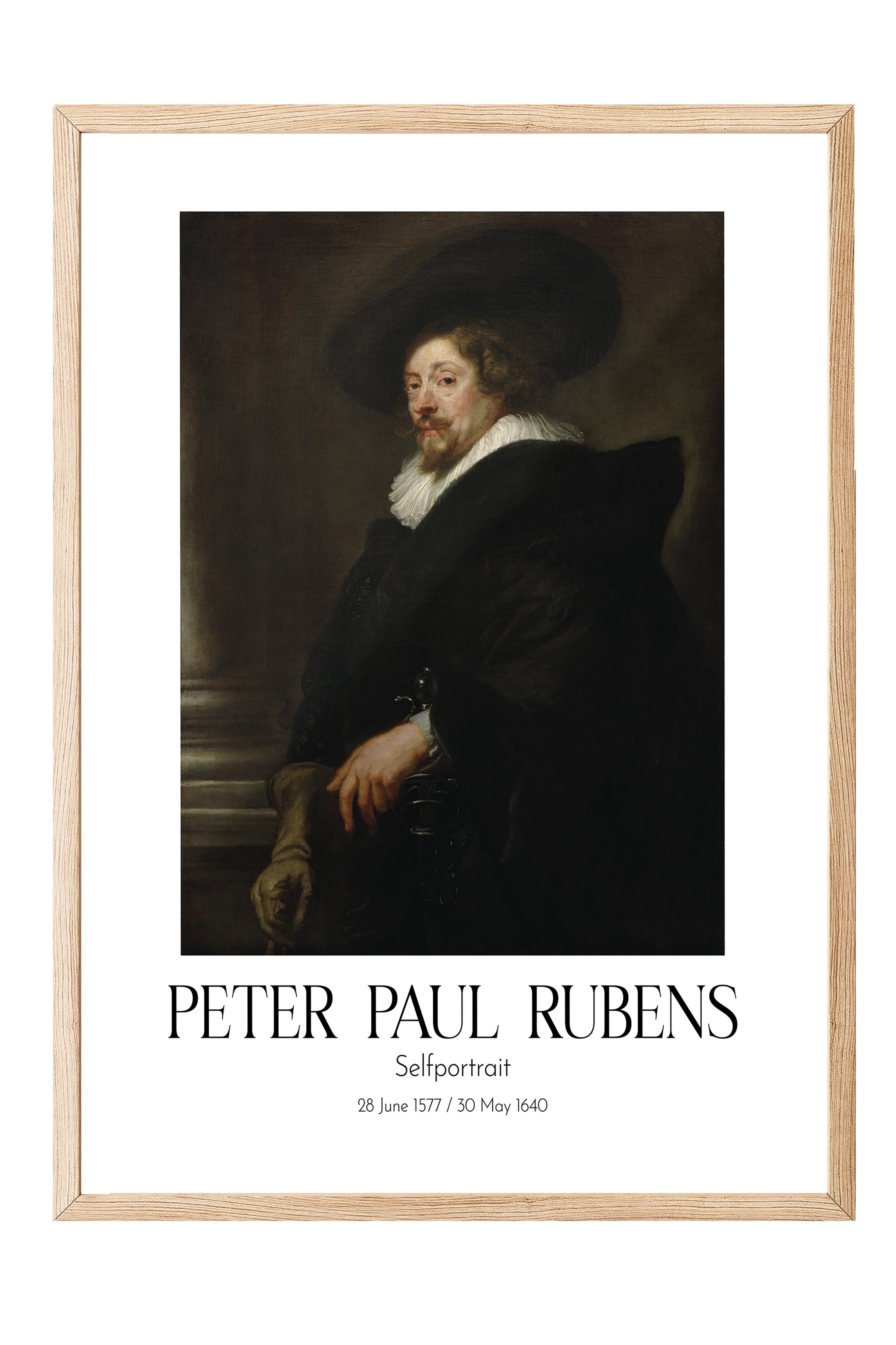 Peter Paul Rubens - Selfportrait, Ahşap Çerçeveli Tablo, Sanat Serisi NO:112331