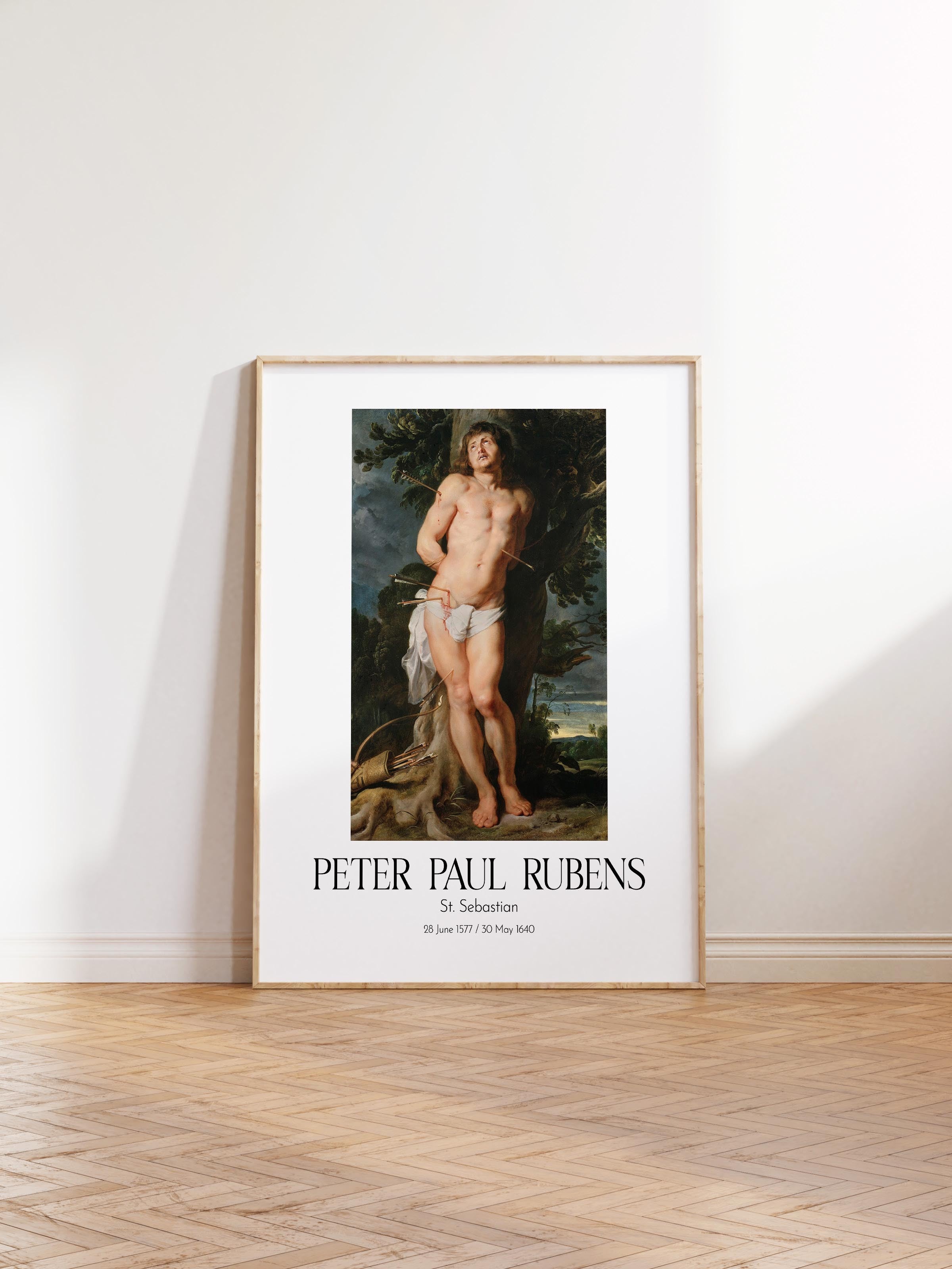 Peter Paul Rubens - St. Sebastian, Ahşap Çerçeveli Tablo, Sanat Serisi NO:112332