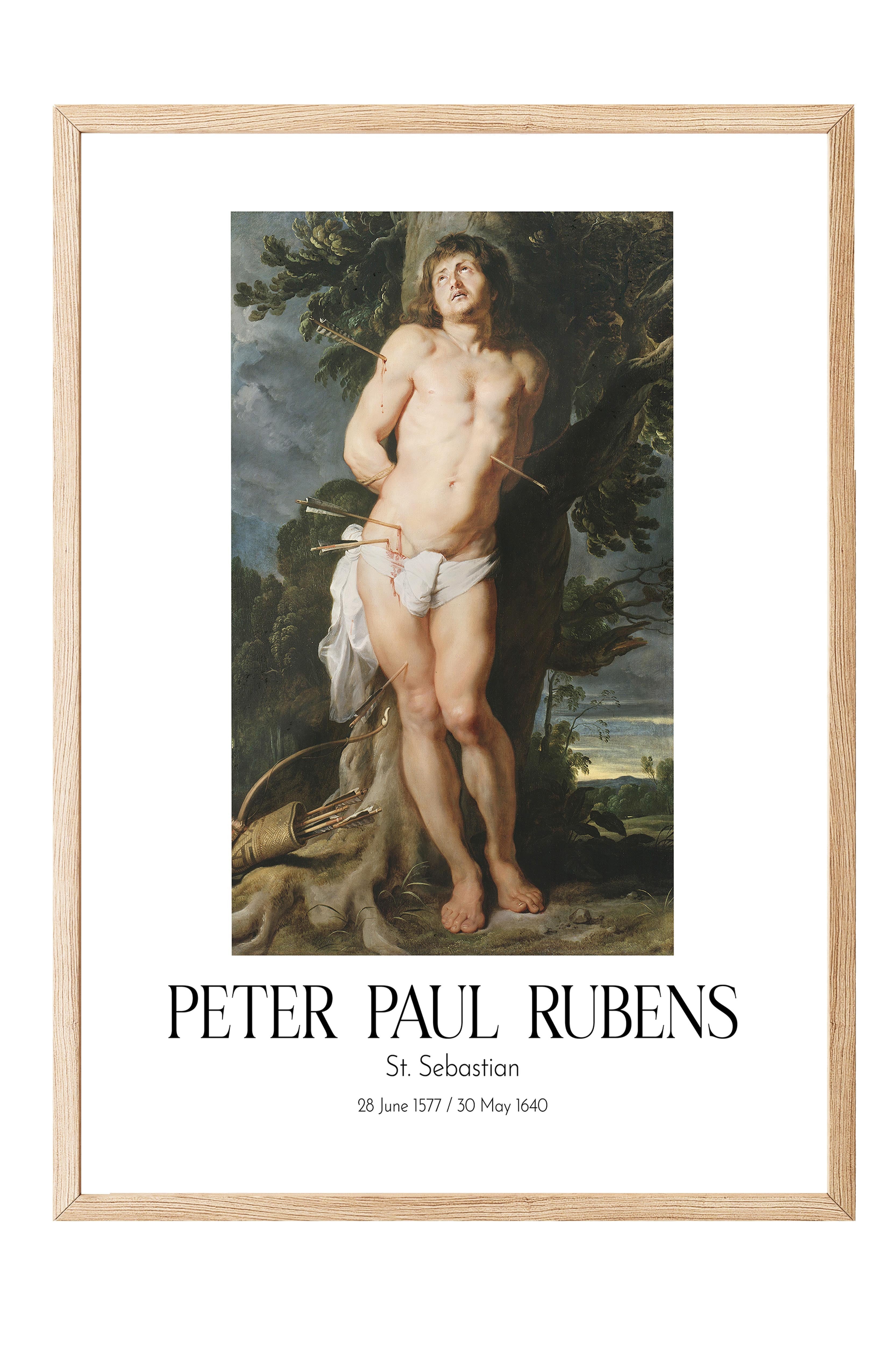 Peter Paul Rubens - St. Sebastian, Ahşap Çerçeveli Tablo, Sanat Serisi NO:112332
