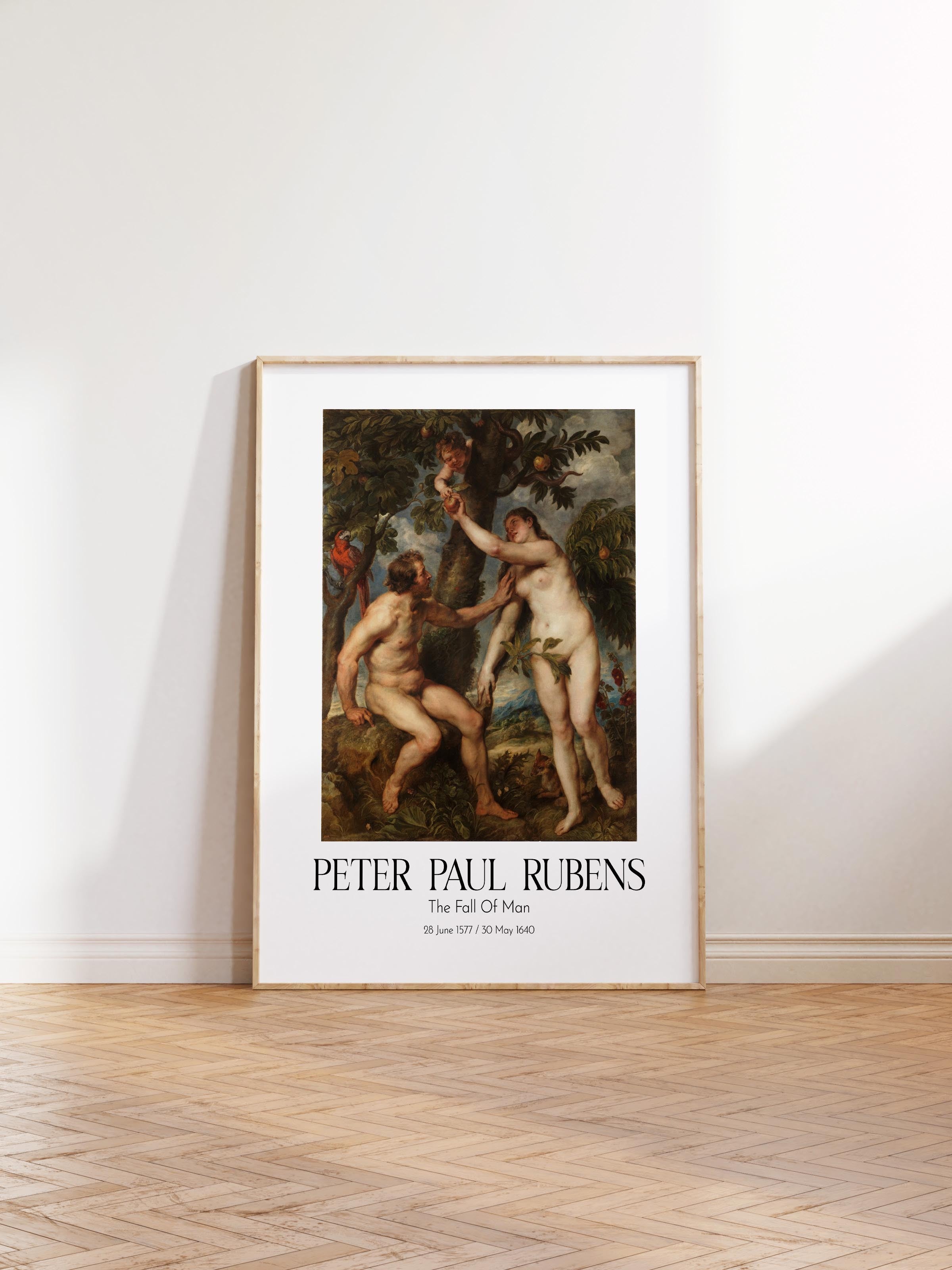 Peter Paul Rubens - The Fall Of Man, Ahşap Çerçeveli Tablo, Sanat Serisi NO:112334
