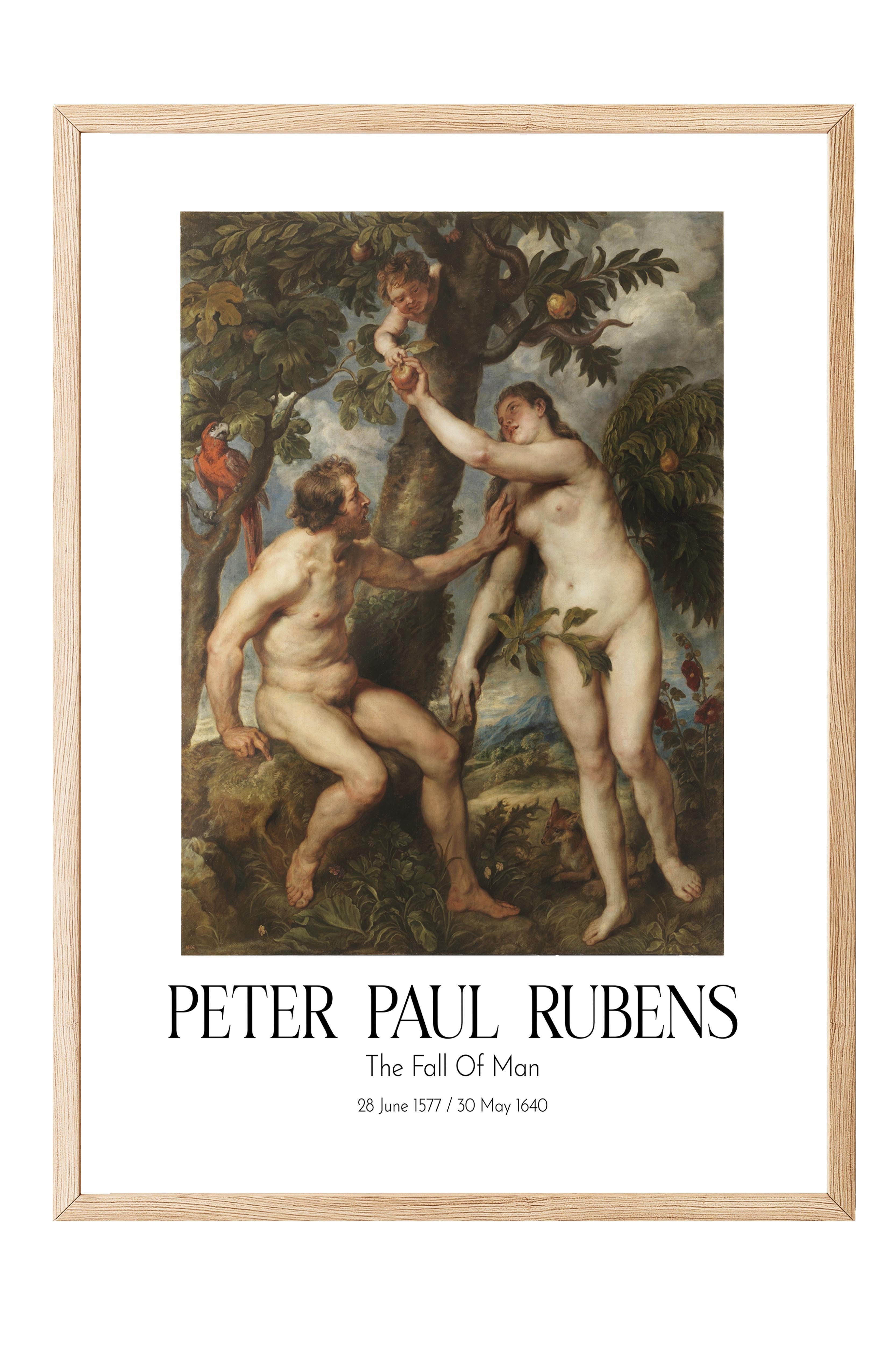 Peter Paul Rubens - The Fall Of Man, Ahşap Çerçeveli Tablo, Sanat Serisi NO:112334