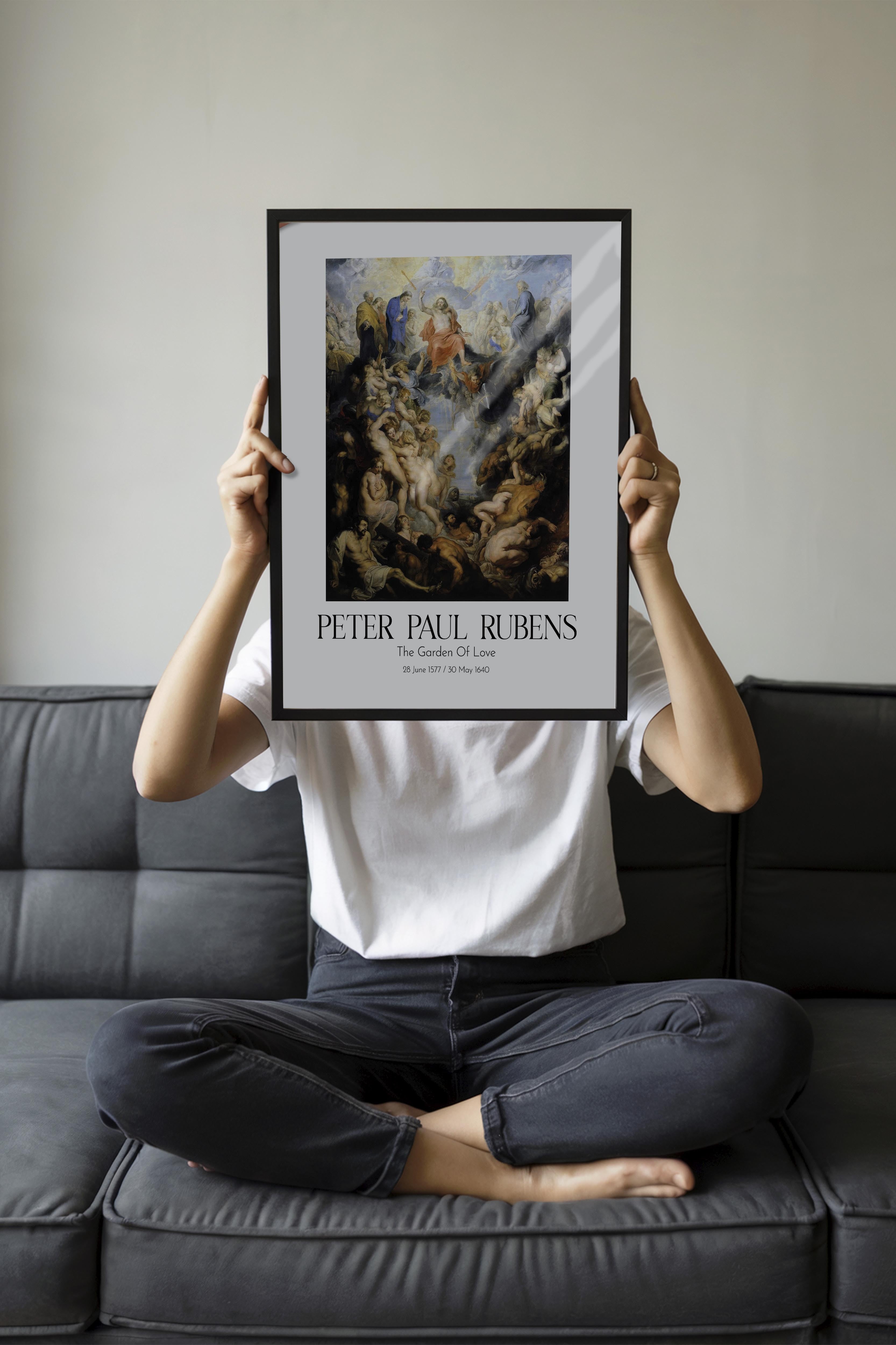Peter Paul Rubens - The Garden Of Love, Siyah Çerçeveli Tablo, Sanat Serisi NO:112336