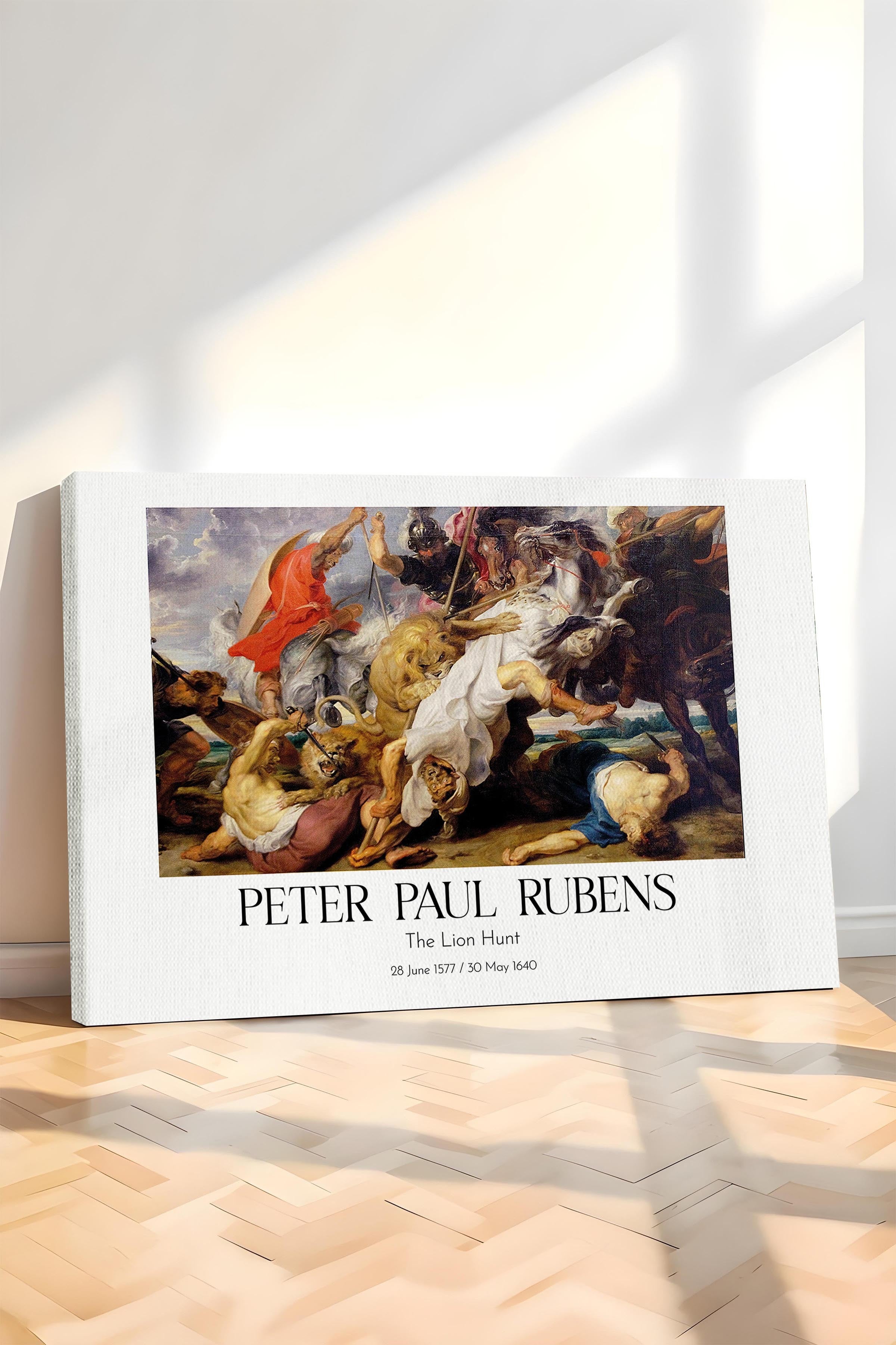 Peter Paul Rubens - The Lion Hunt, Kanvas Tablo, Sanat Serisi NO:112352