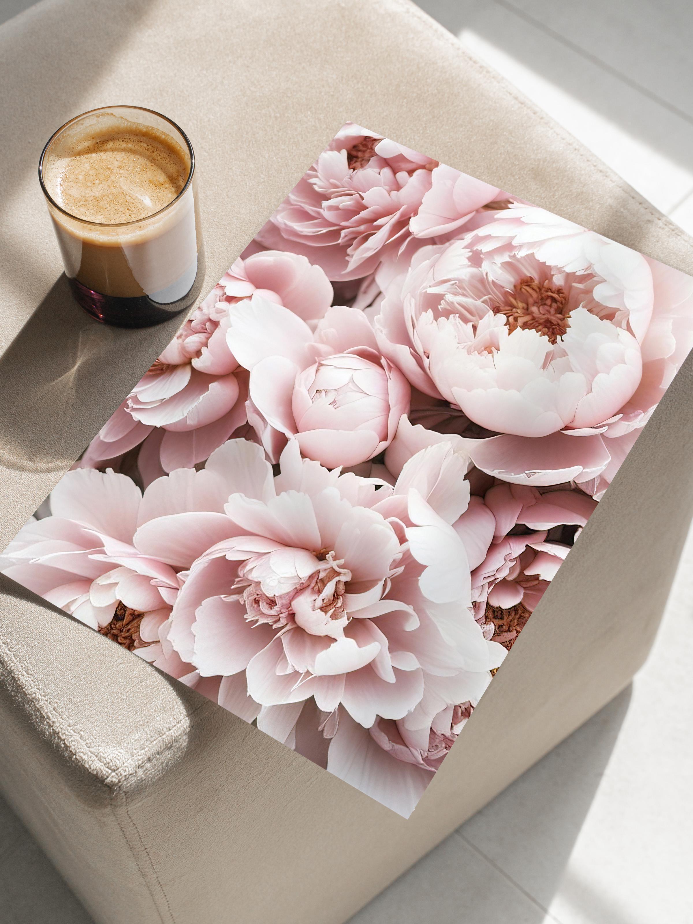 Pink Peony Dream Poster, Çerçevesiz Duvar Posteri, Dikey Duvar Tablosu Comfort Serisi NO:108369