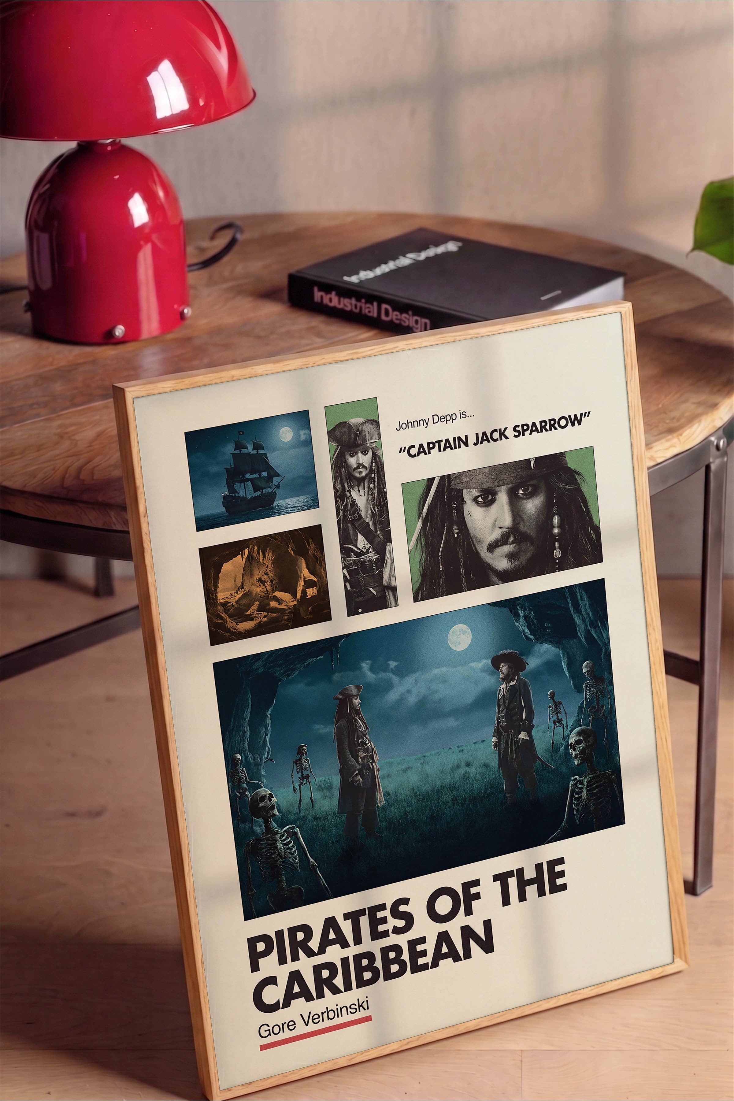 Pirates of the Caribbean Ahşap Çerçeveli Poster, Sinema ve Dizi Tablo, Film Dizi Afişleri NO:112943