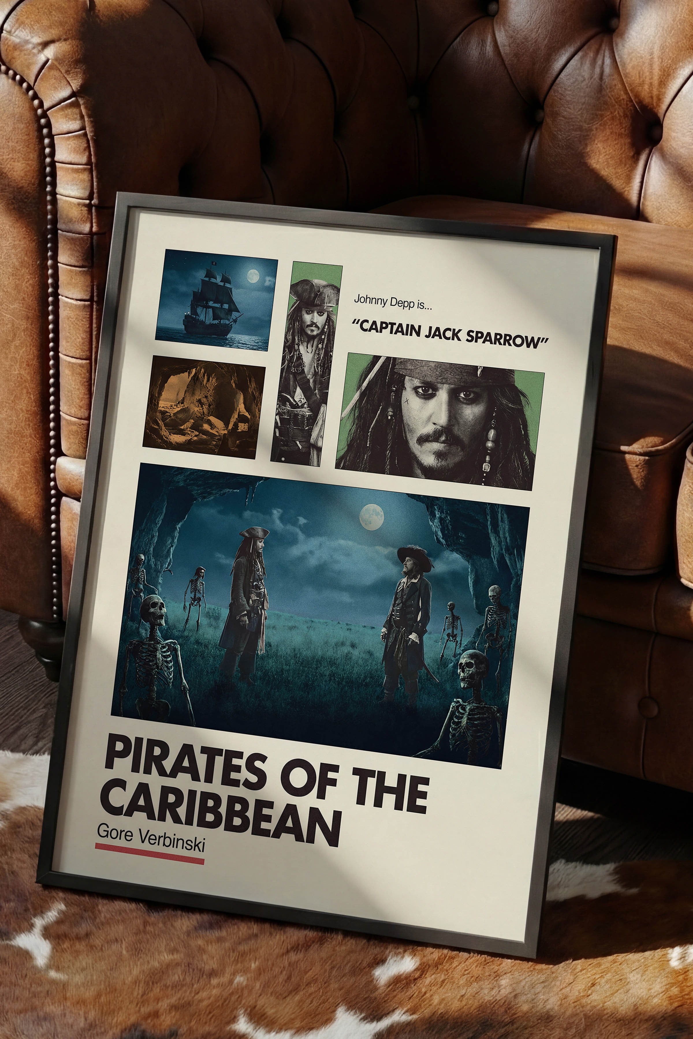 Pirates of the Caribbean Siyah Çerçeveli Poster, Sinema ve Dizi Tablo, Film Dizi Afişleri NO:112943