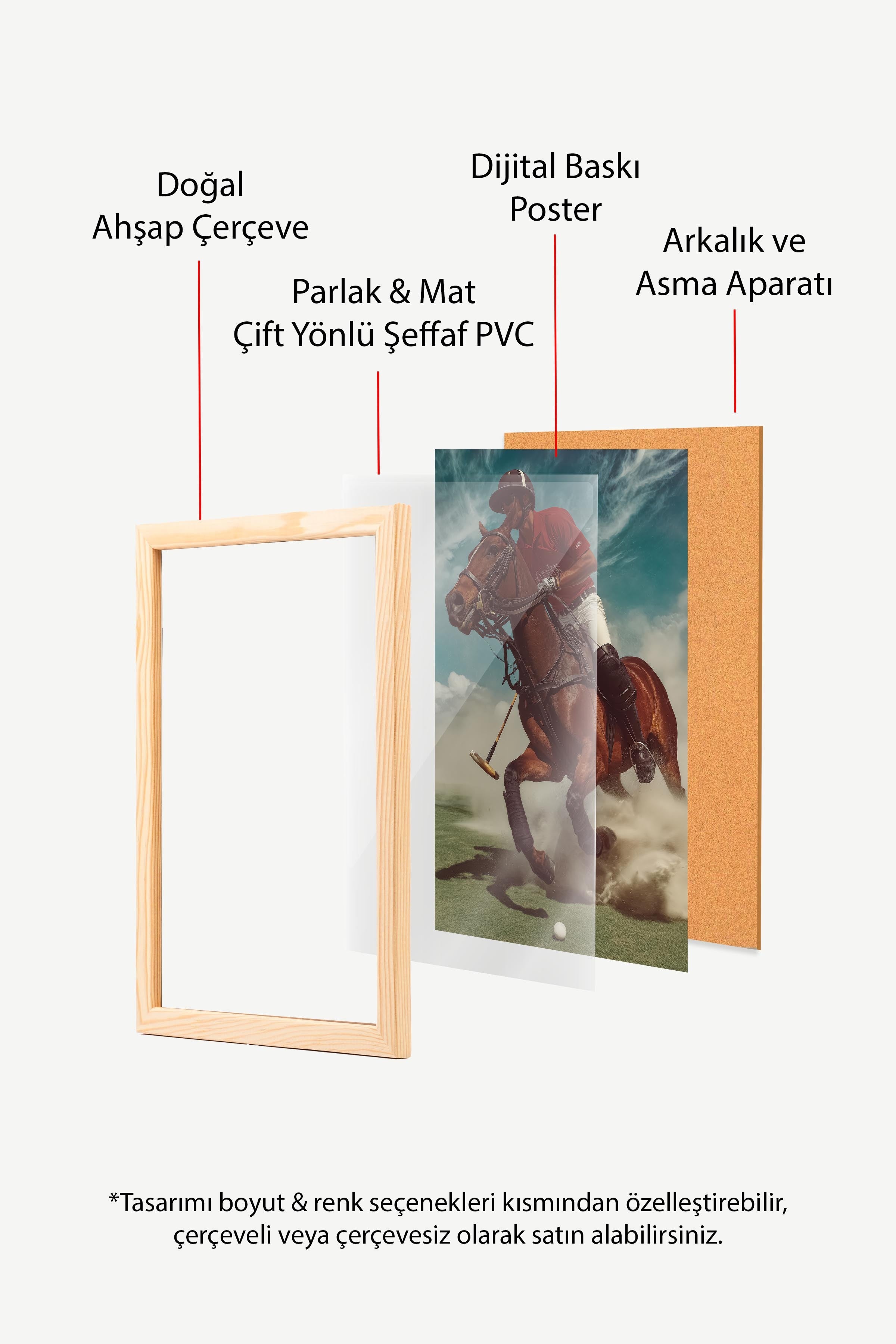 Polo Oyuncusu Posteri, Ahşap Çerçeveli Poster, Old Money Serisi, NO:113214