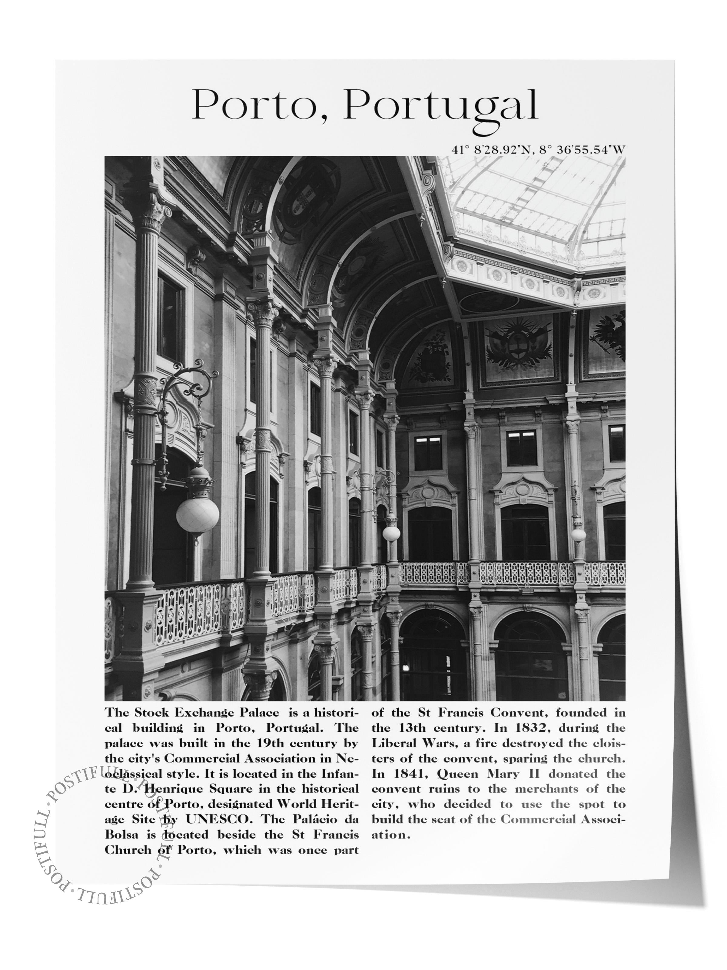 Porto - Portekiz, Şehir Temalı Poster, Çerçevesiz Duvar Posteri, NO:30035