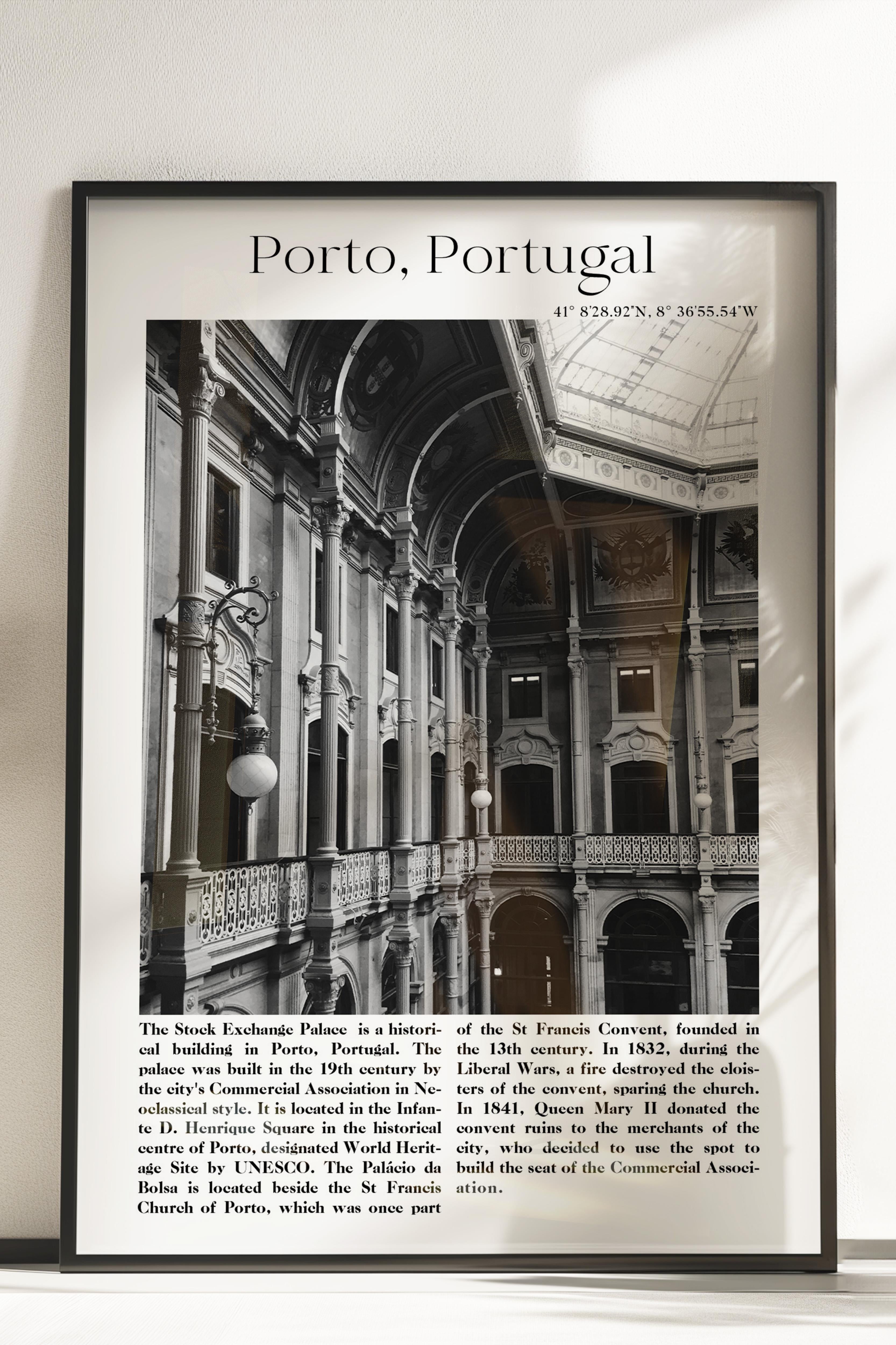 Porto - Portekiz, Şehir Temalı Poster, Çerçevesiz Duvar Posteri, NO:30035