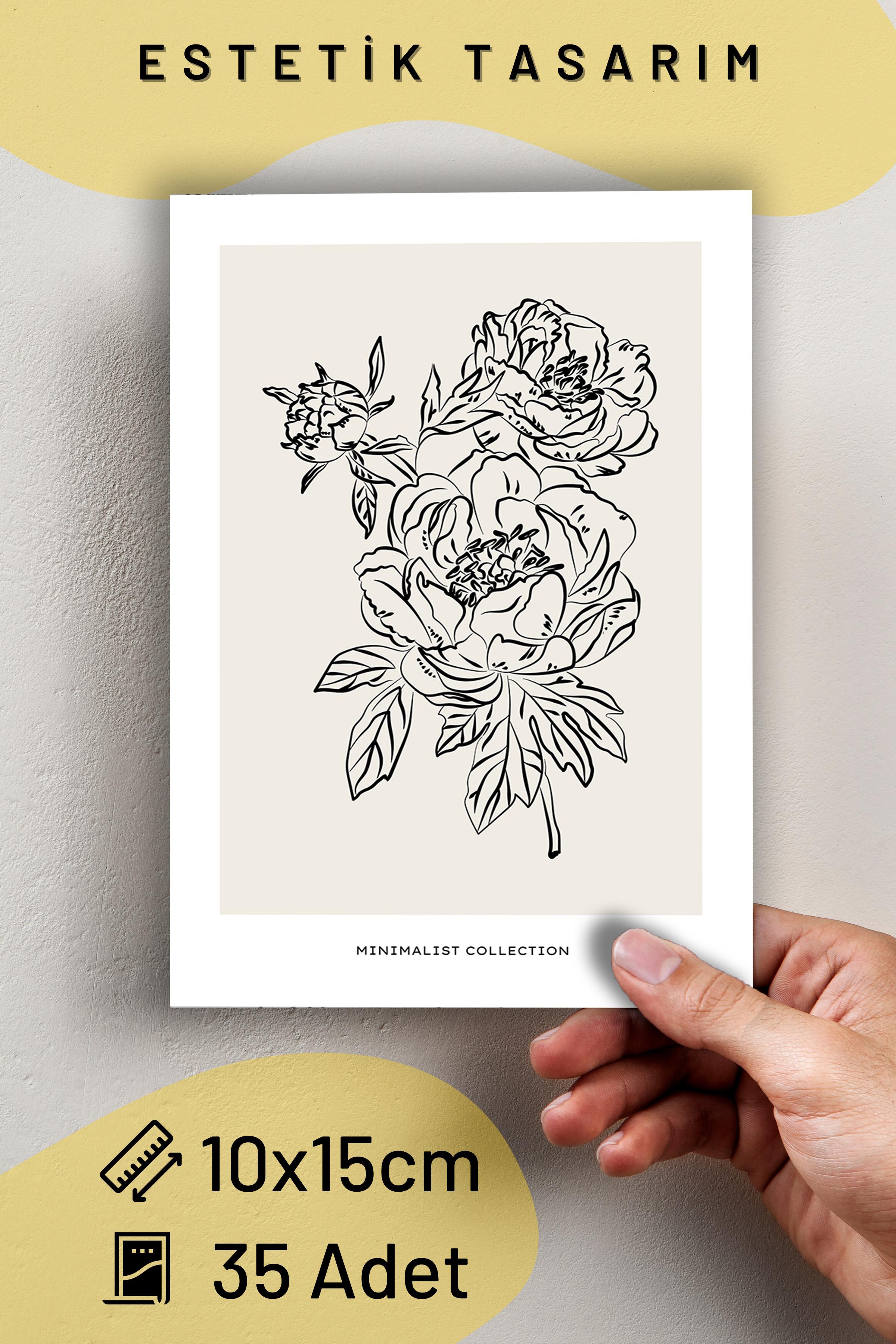 Poster Seti - Karışık Kolaj Poster Seti - 35 Adet Çerçevesiz Poster 10*15cm - Yapışkan Hediyeli