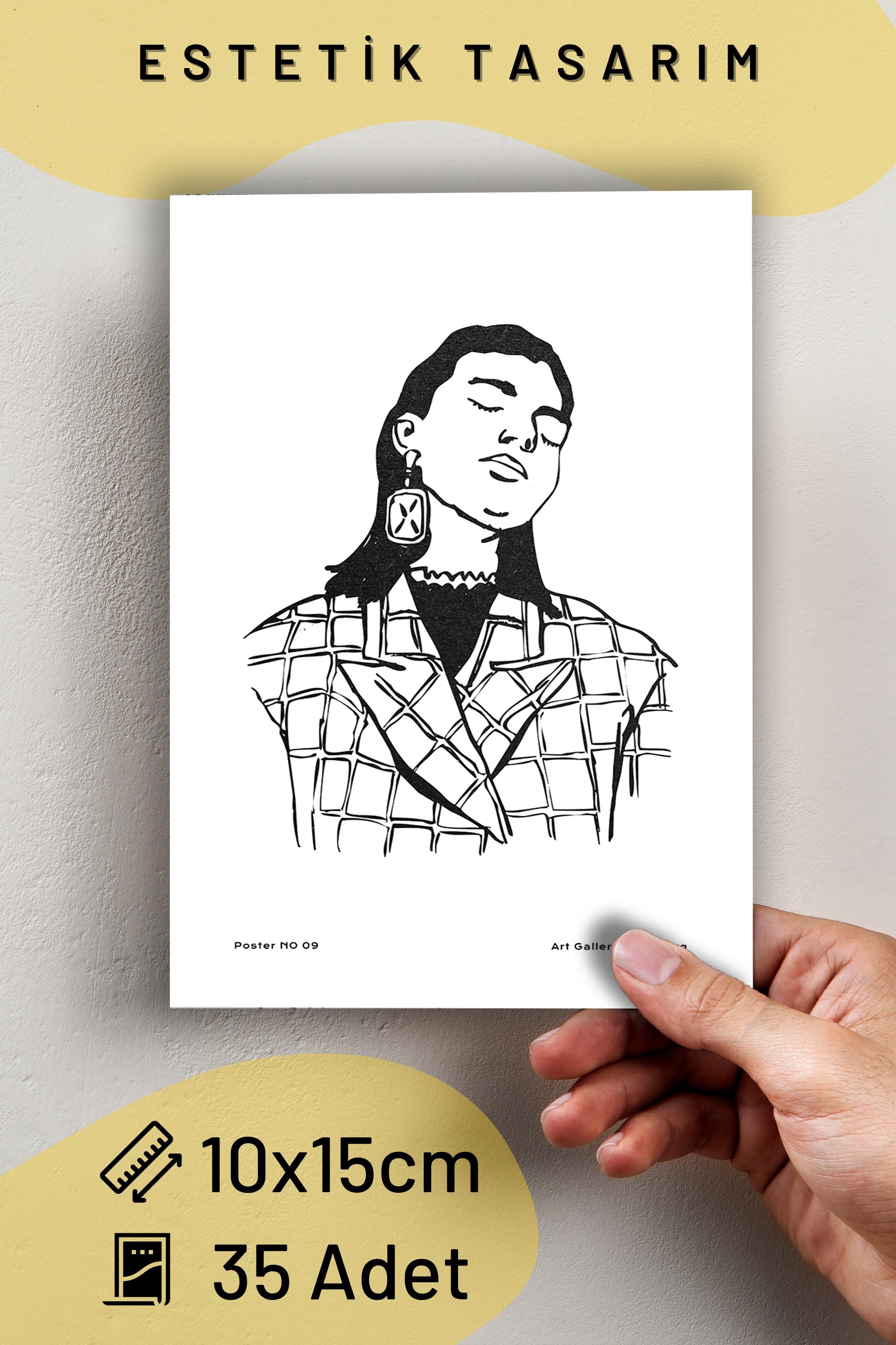 Poster Seti - Karışık Kolaj Poster Seti - 35 Adet Çerçevesiz Poster 10*15cm - Yapışkan Hediyeli