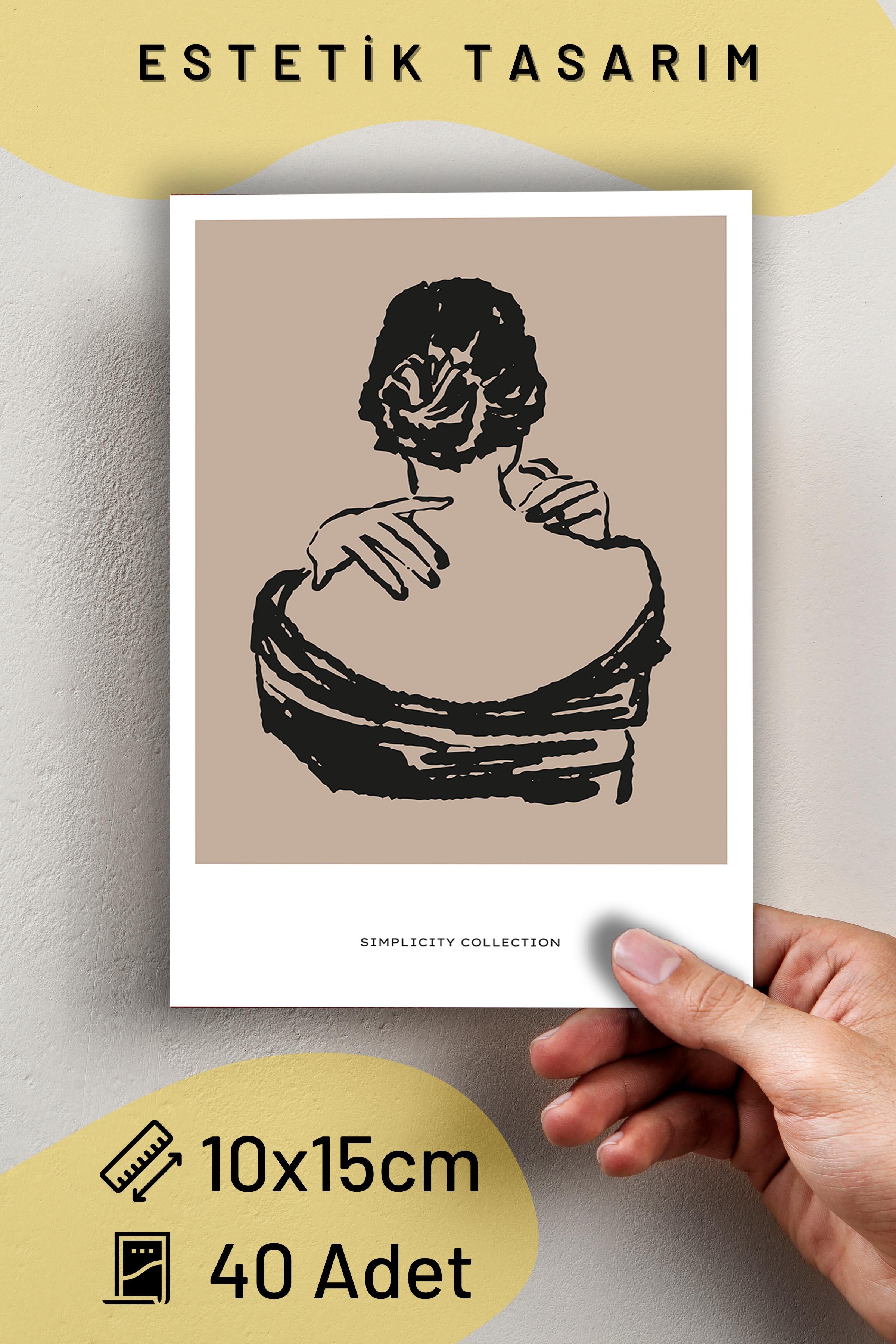 Poster Seti - Women Kolaj Poster Seti - 40 Adet Vintage Poster - Yapışkan Hediyeli - Kutulu
