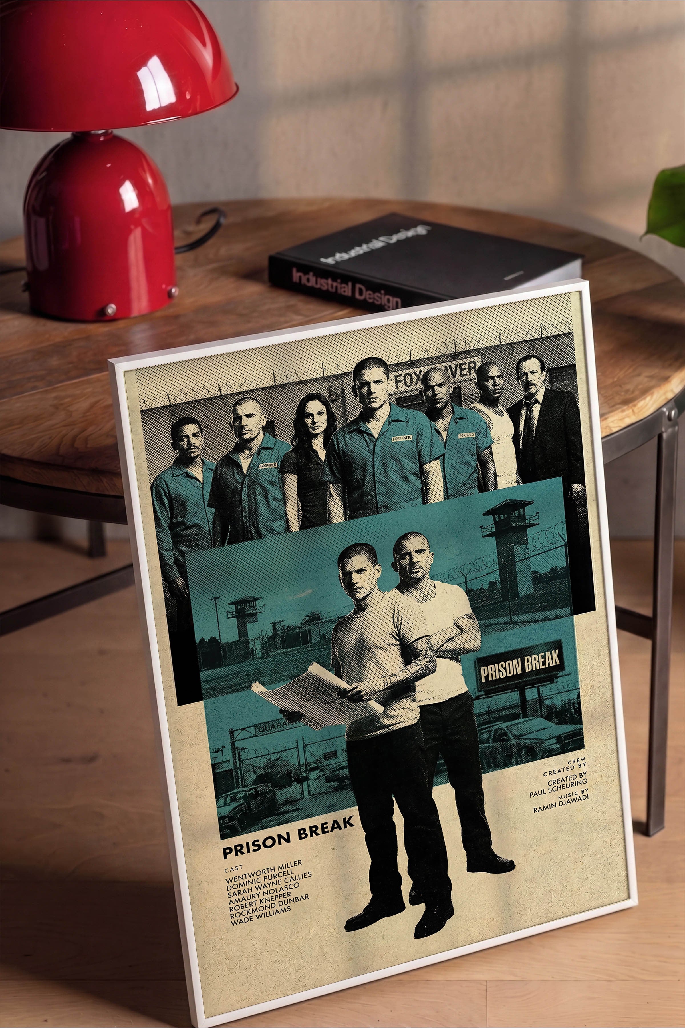 Prison Break Beyaz Çerçeveli Poster, Sinema ve Dizi Tablo, Film Dizi Afişleri NO:112773