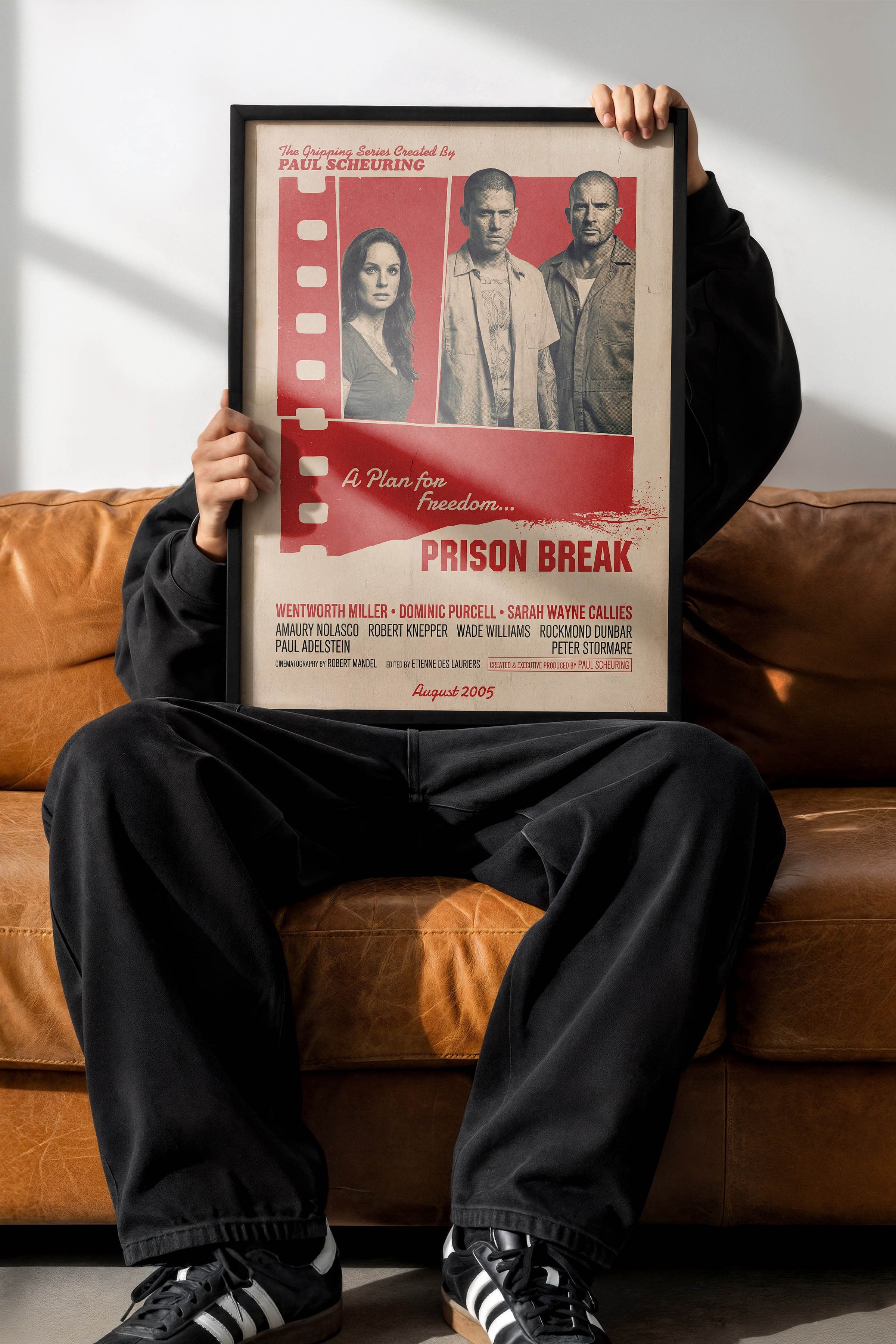 Prison Break Siyah Çerçeveli Poster, Sinema ve Dizi Tablo, Film Dizi Afişleri NO:112849