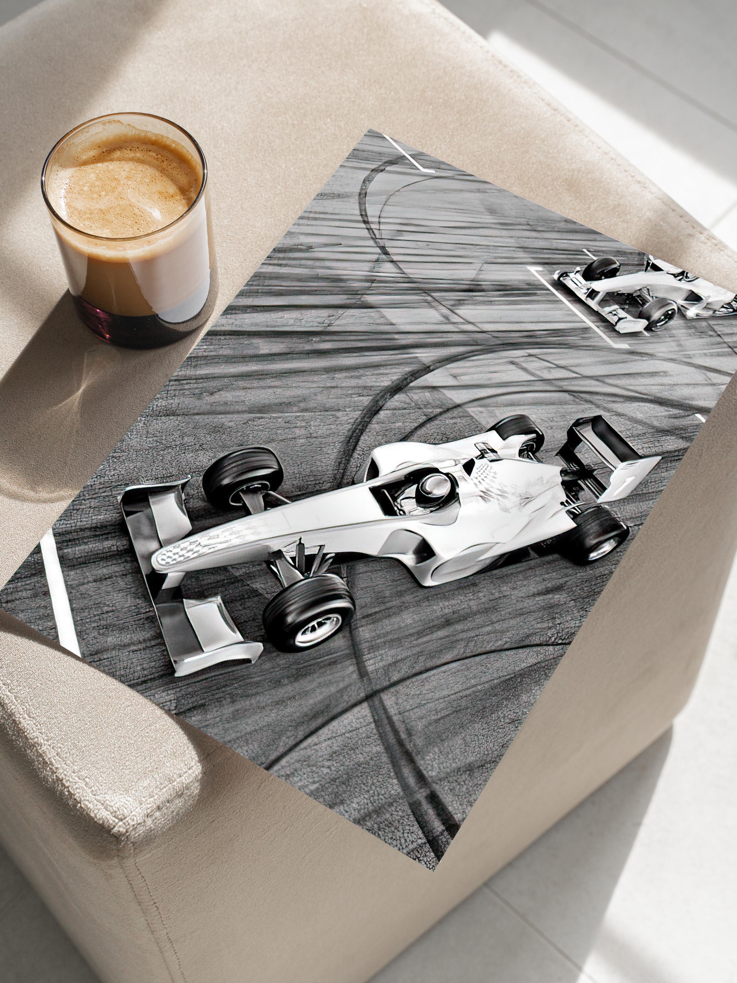 Race Car Poster, Çerçevesiz Duvar Posteri, Dikey Duvar Tablosu Comfort Serisi NO:108393