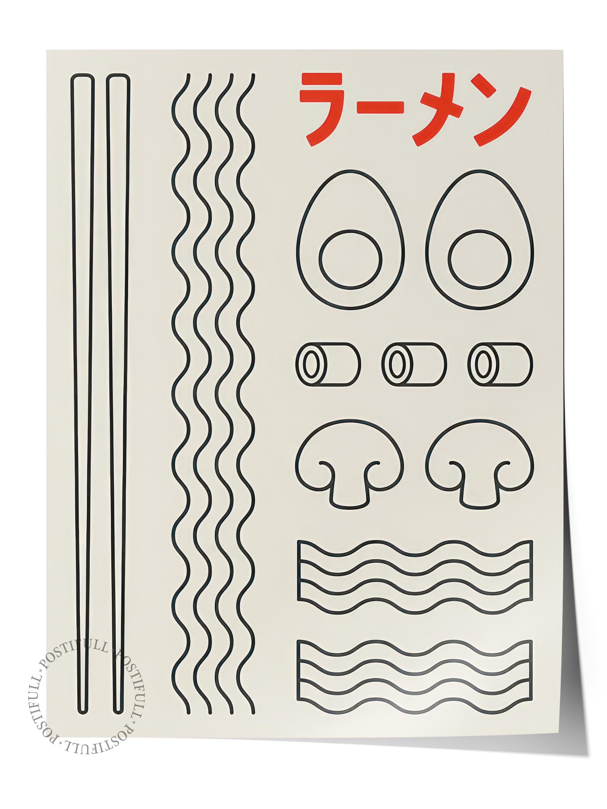 Ramen No2 Poster, Çerçevesiz Duvar Posteri, Dikey Duvar Tablosu Comfort Serisi NO:108555