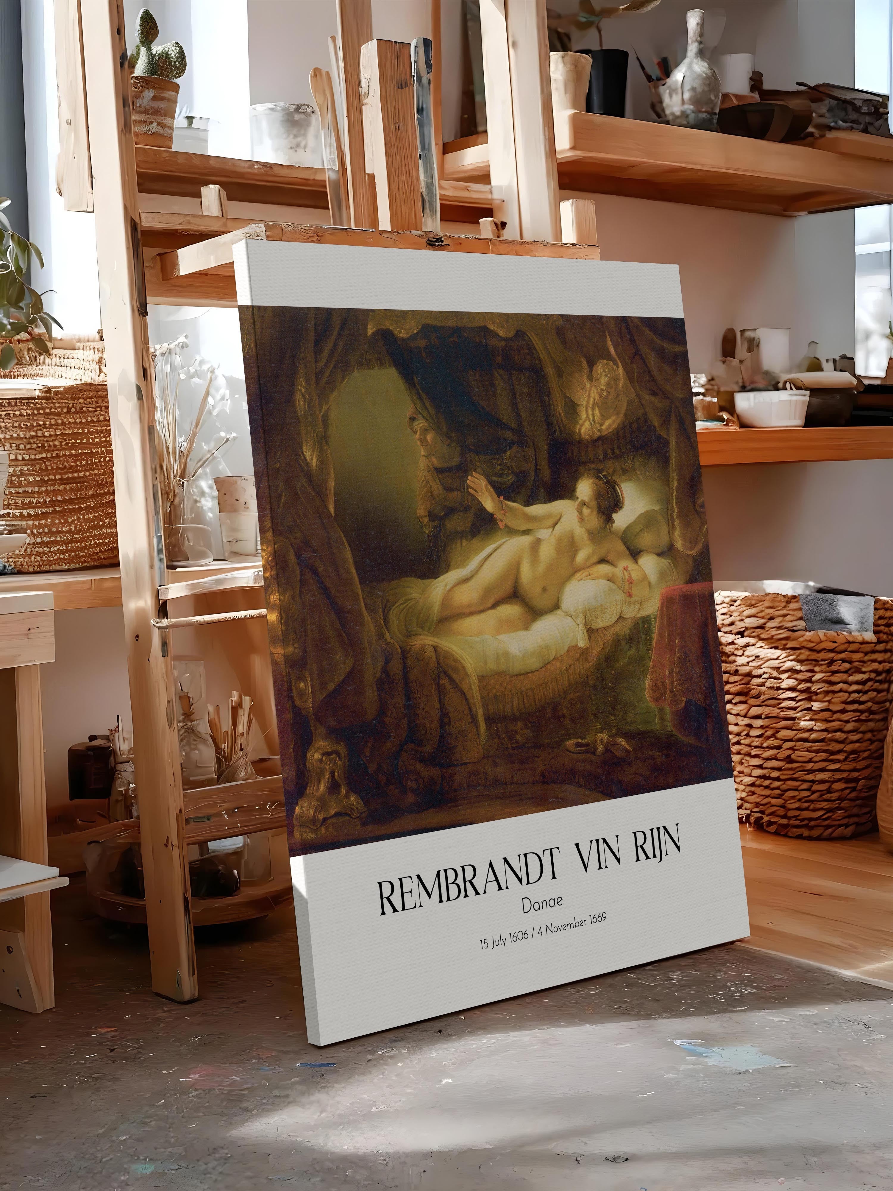 Rembrandt Vin Rijn - Danae, Kanvas Tablo, Sanat Serisi NO:112388