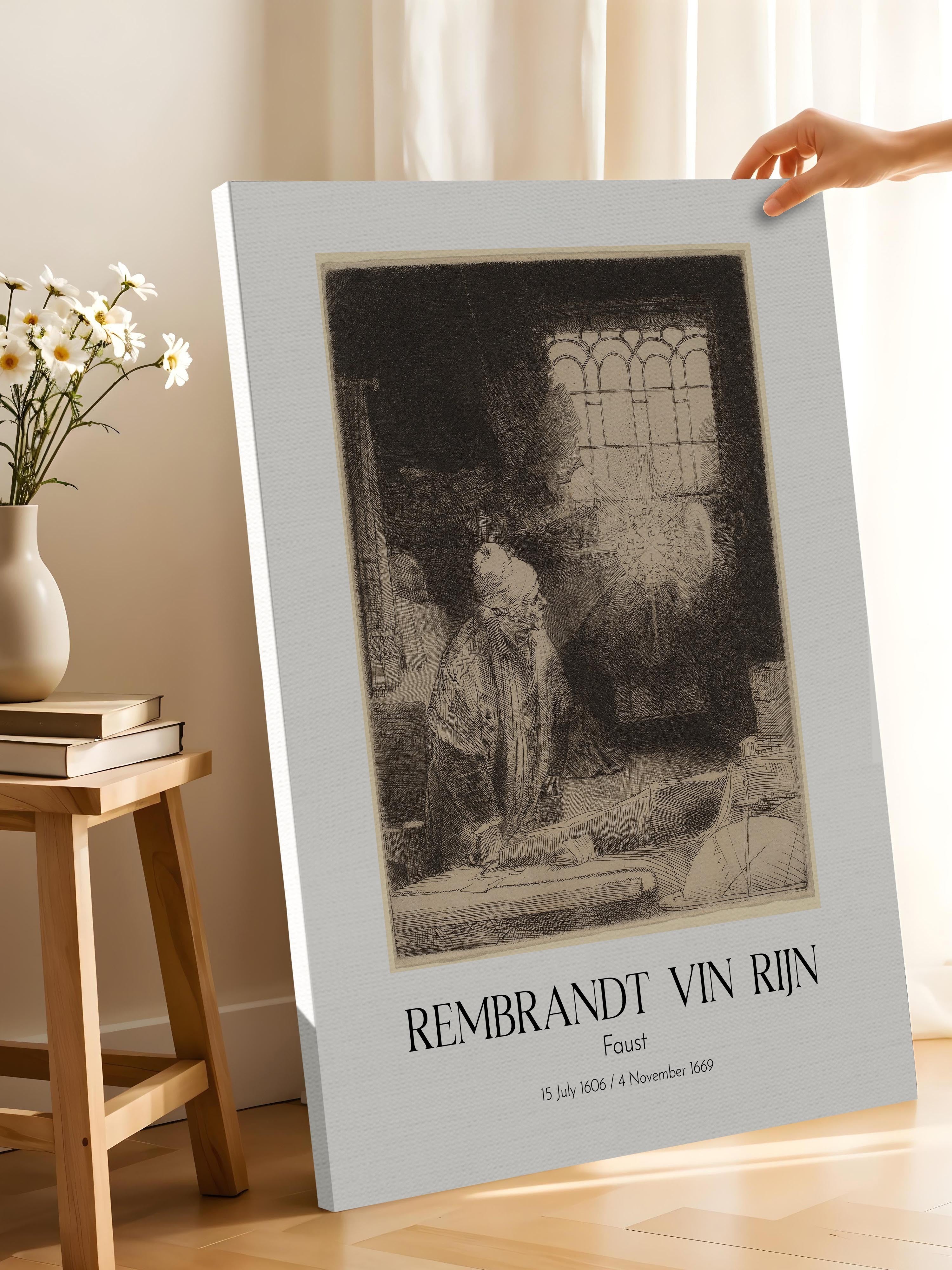 Rembrandt Vin Rijn - Faust, Kanvas Tablo, Sanat Serisi NO:112389