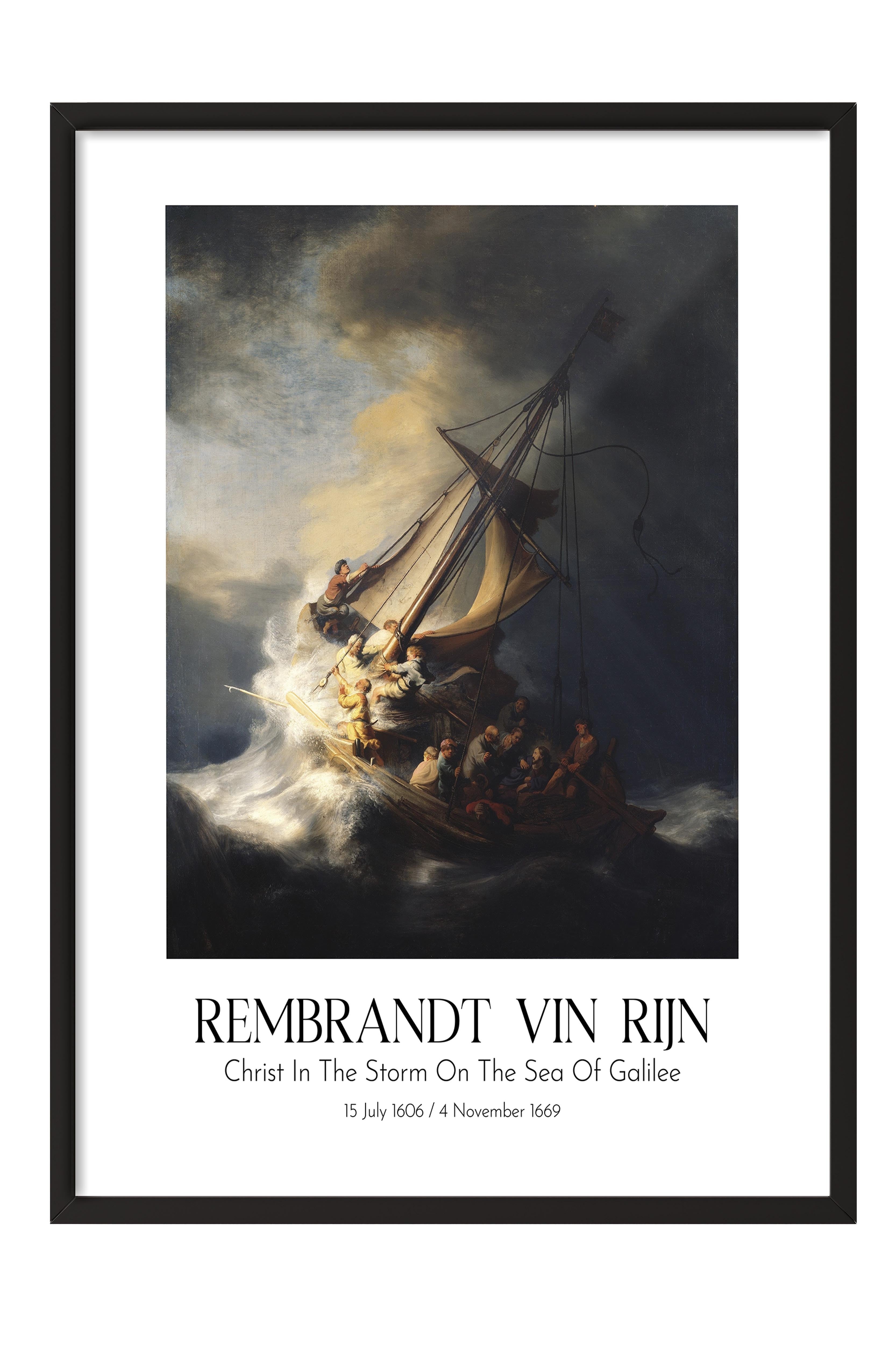 Rembrandt Vin Rijn, Siyah Çerçeveli Tablo, Sanat Serisi NO:112387