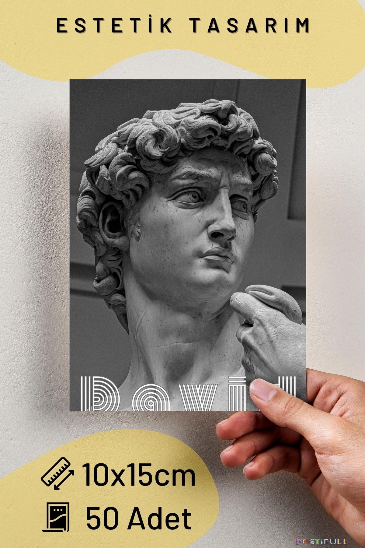 Ressamlar Kolaj Seti, Sanatsal Poster Kartları, Bant Hediyeli - 50 Adet 10*15cm Duvar Posterleri