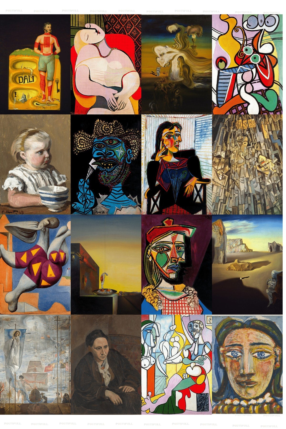 Ressamlar Poster Kolaj Seti, Sanatsal Poster Kartları, Bant Hediyeli - 50 Adet 10*15cm Duvar Posteri